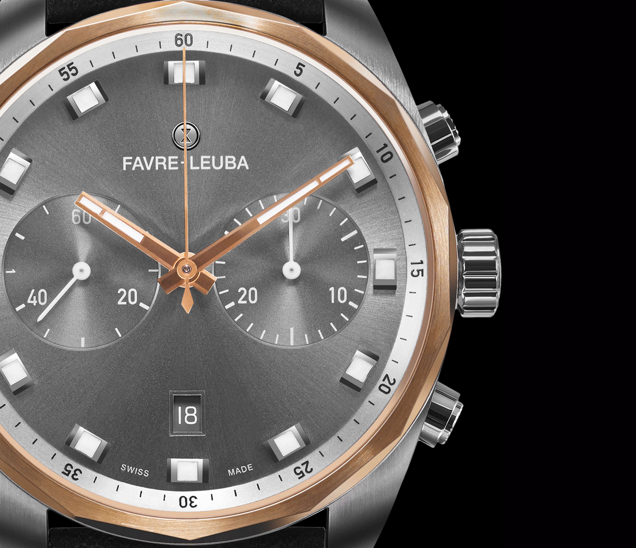 Favre Leuba  43 mm Watch in Anthracite Dial For Men - 4