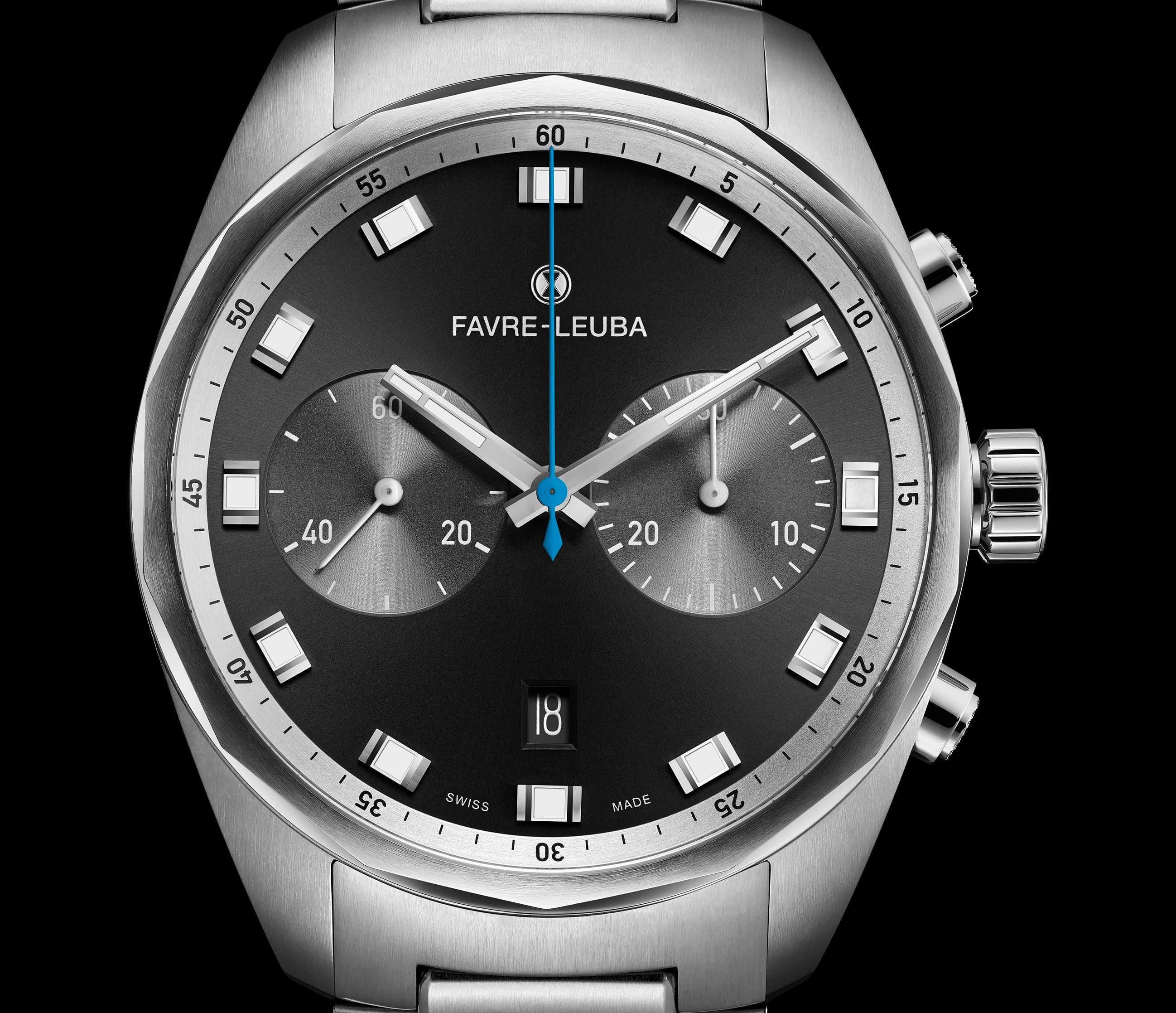 Favre Leuba Sky Chief Chronograph  Black Dial 43 mm Automatic Watch For Men - 4