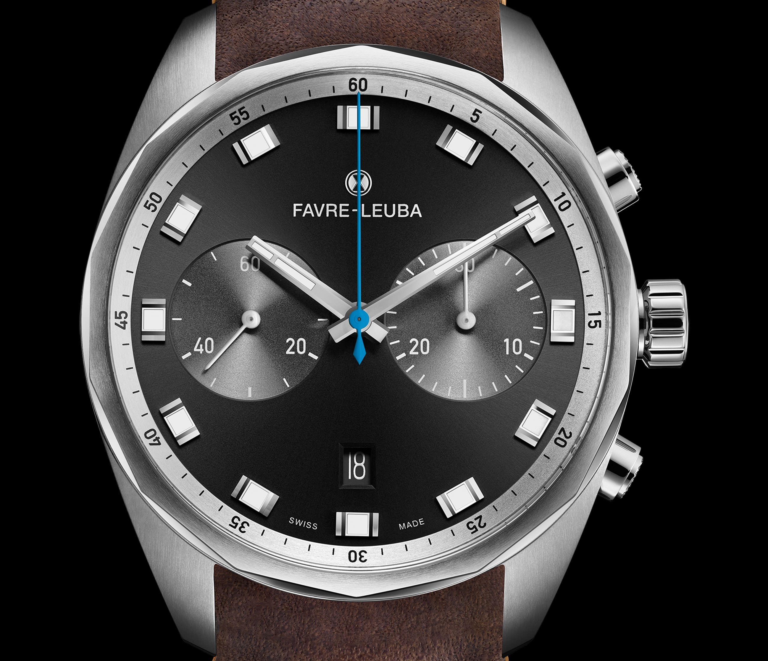 Favre Leuba Sky Chief Chronograph  Black Dial 43 mm Automatic Watch For Men - 2
