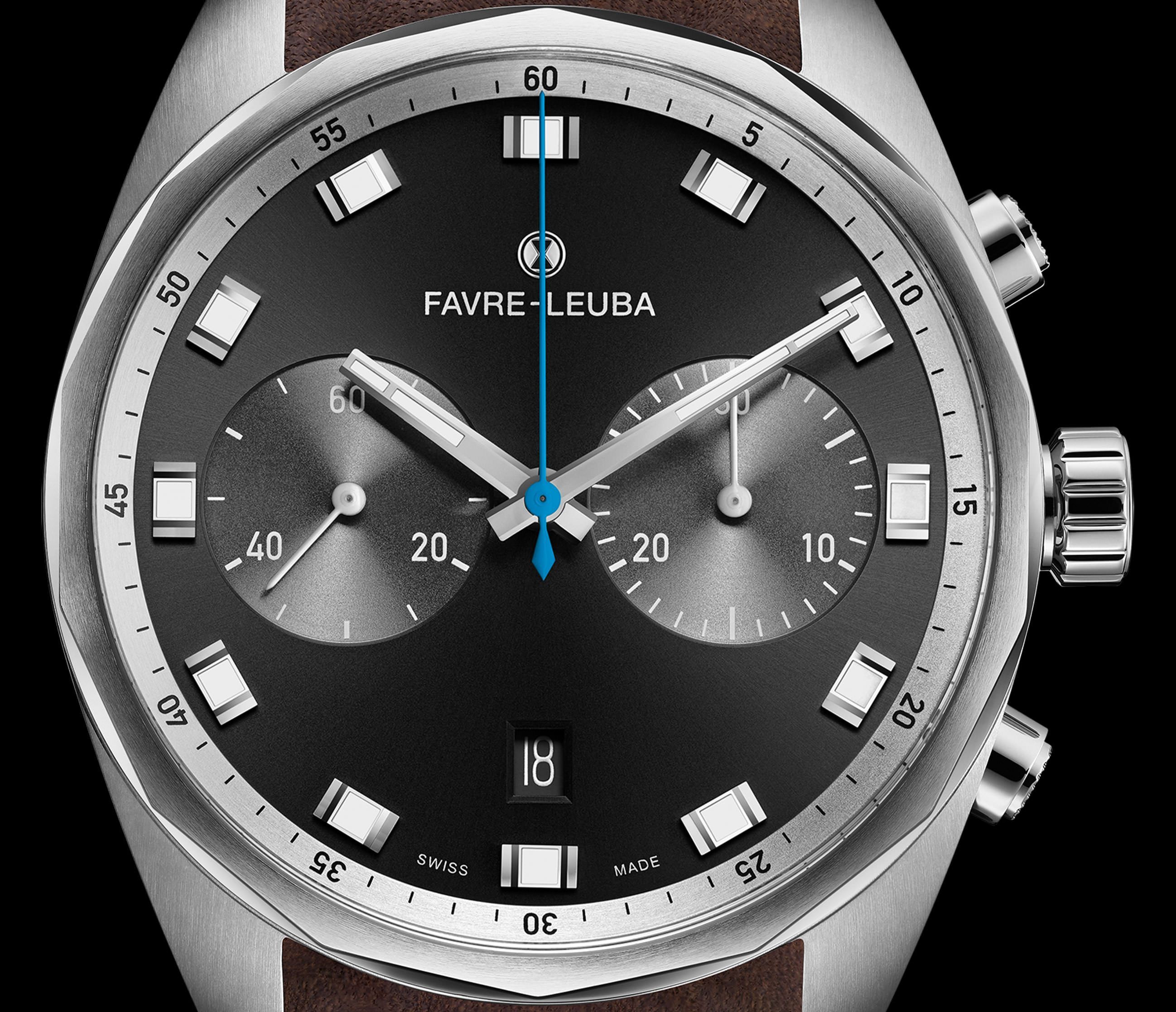 Favre Leuba Sky Chief Chronograph  Black Dial 43 mm Automatic Watch For Men - 4