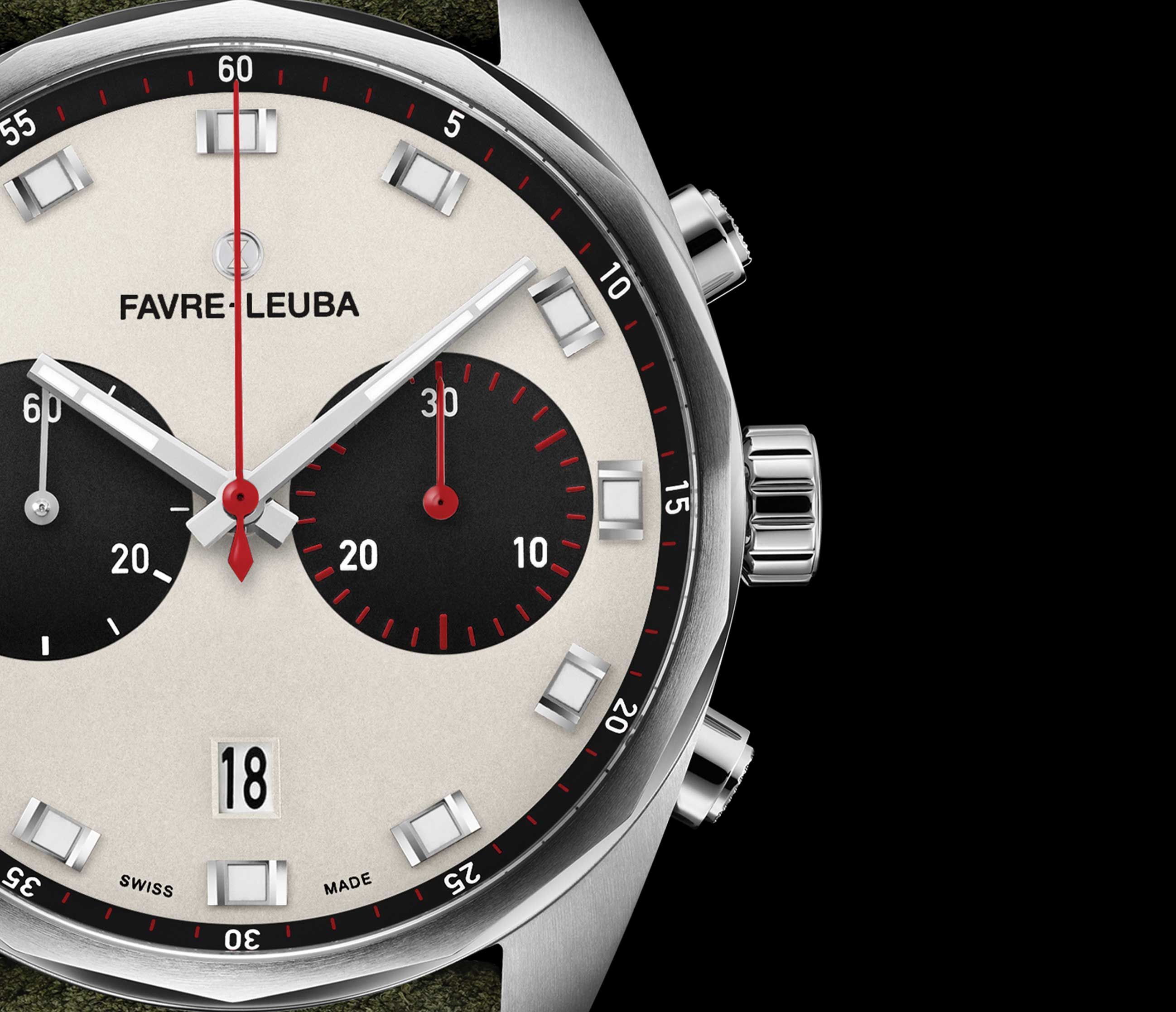 Favre Leuba Sky Chief Chronograph  White Dial 43 mm Automatic Watch For Men - 9