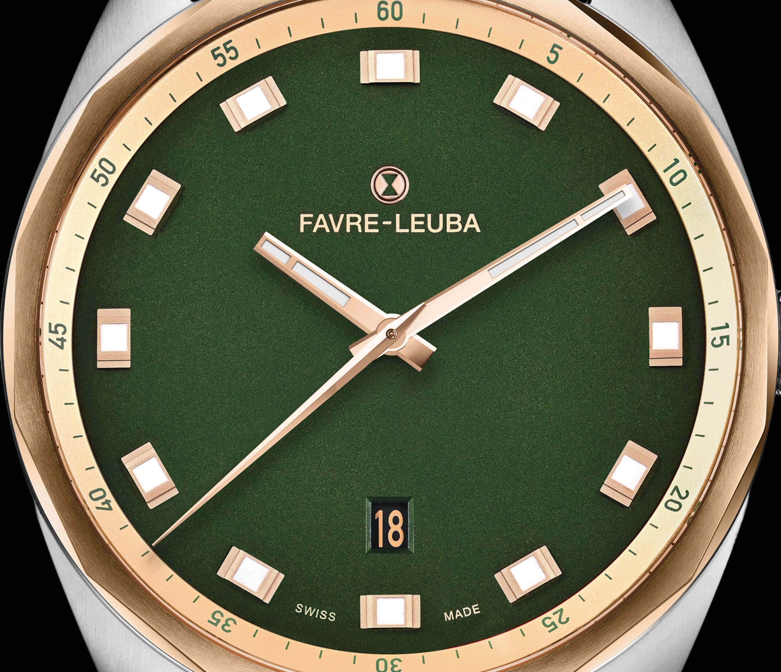 Favre Leuba Sky Chief Date  Green Dial 43 mm Automatic Watch For Men - 3