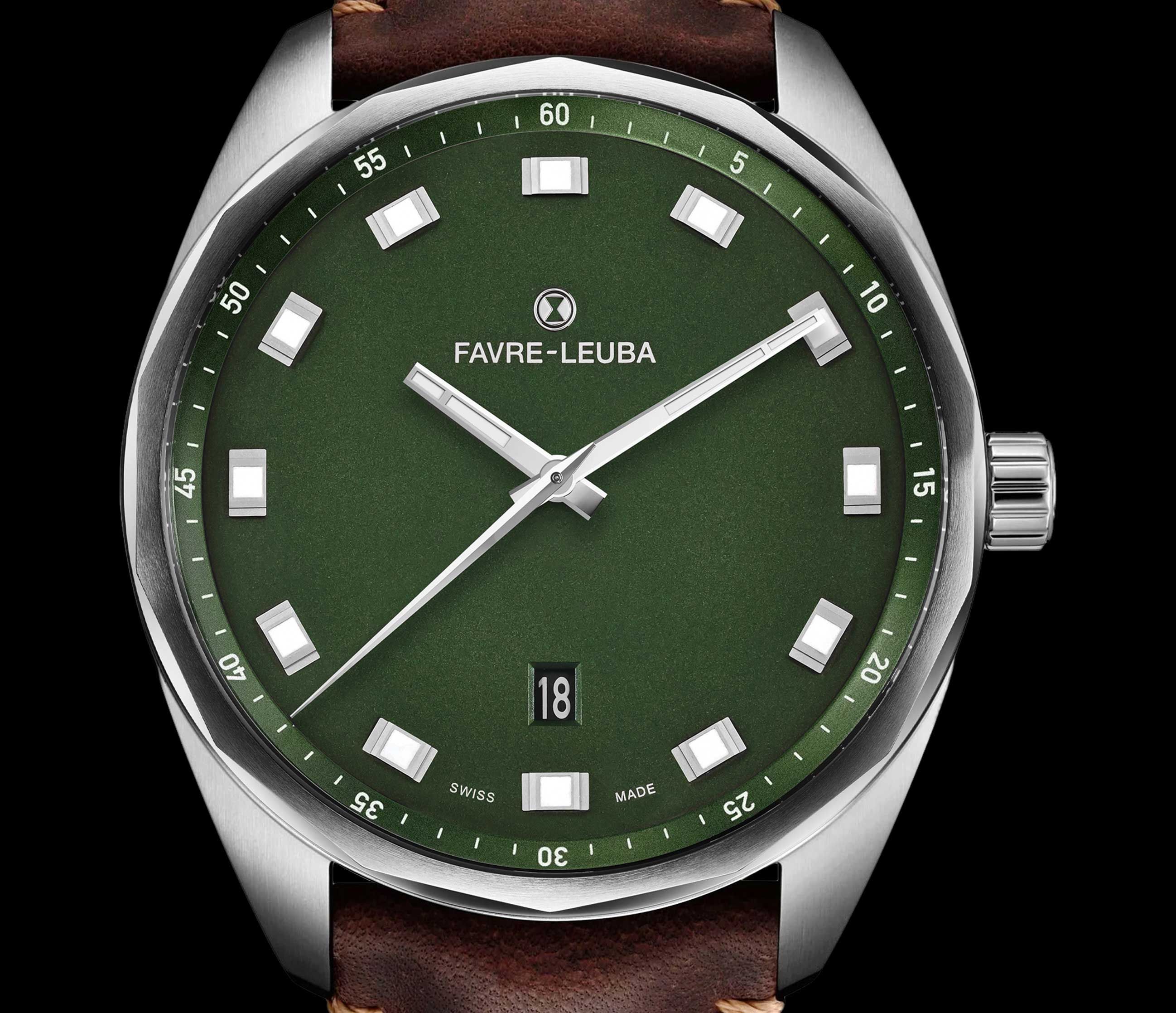 Favre Leuba Sky Chief Date  Green Dial 43 mm Automatic Watch For Men - 5