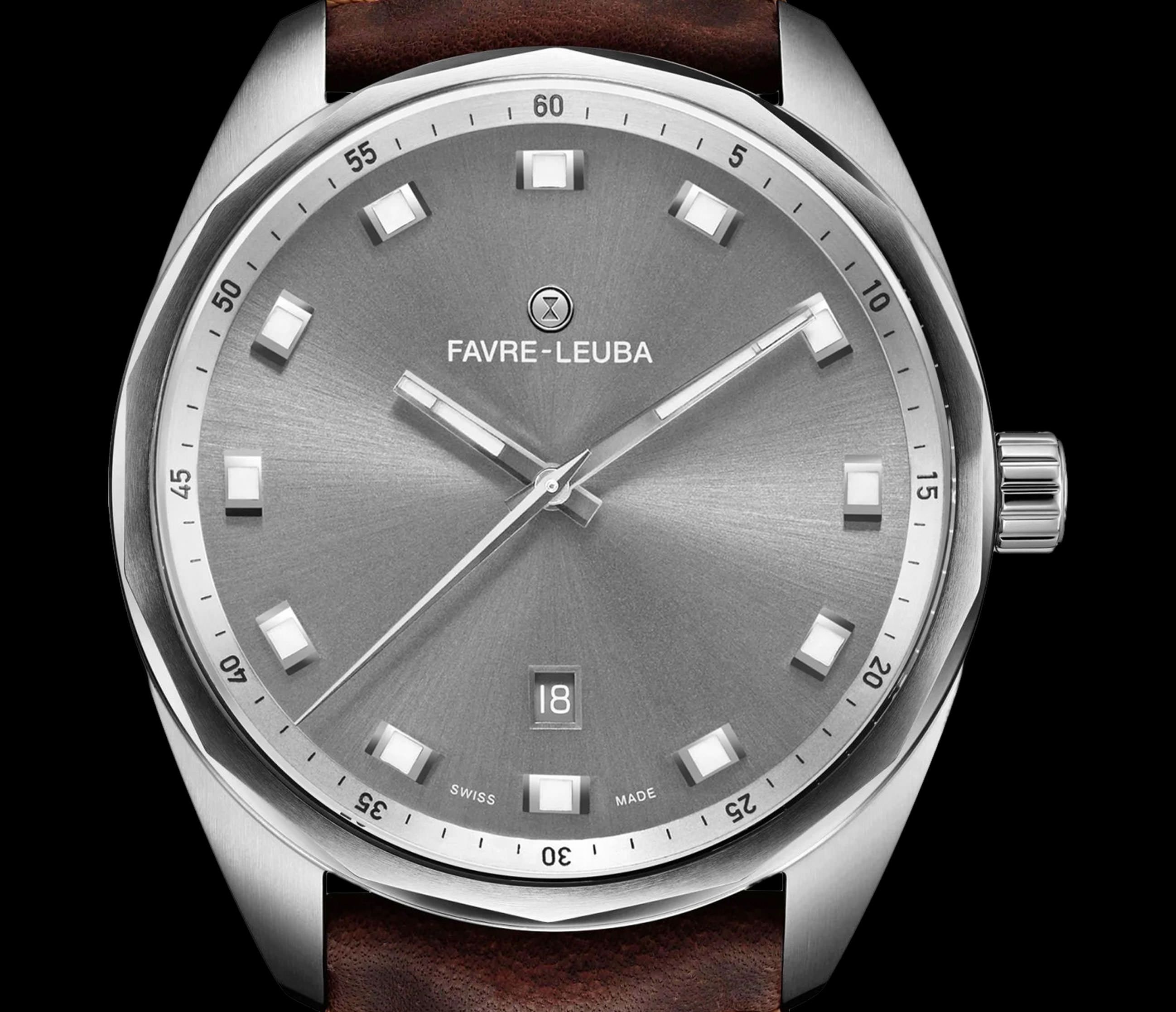 Favre Leuba  43 mm Watch in Anthracite Dial For Men - 8