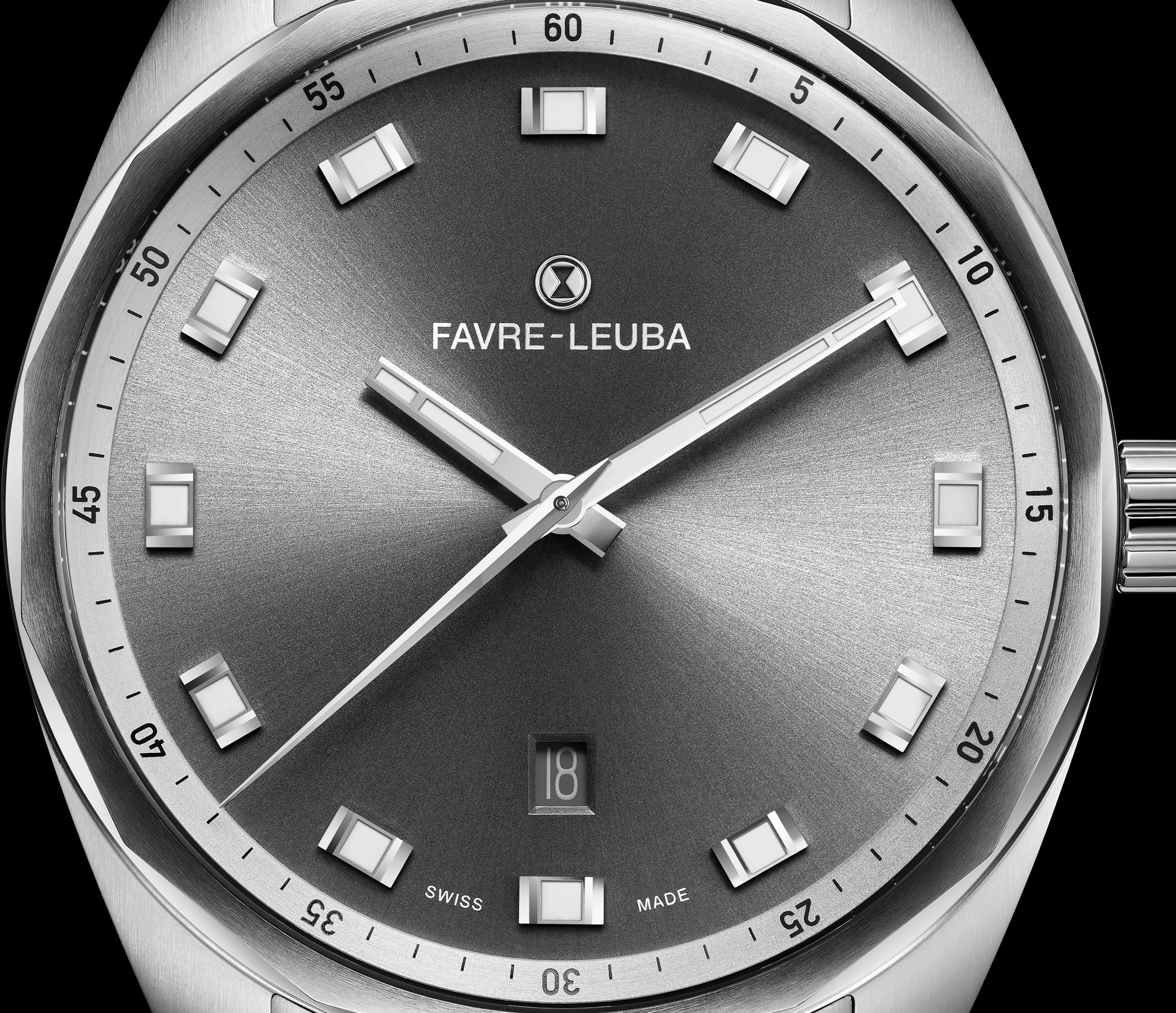 Favre Leuba  43 mm Watch in Anthracite Dial For Men - 9
