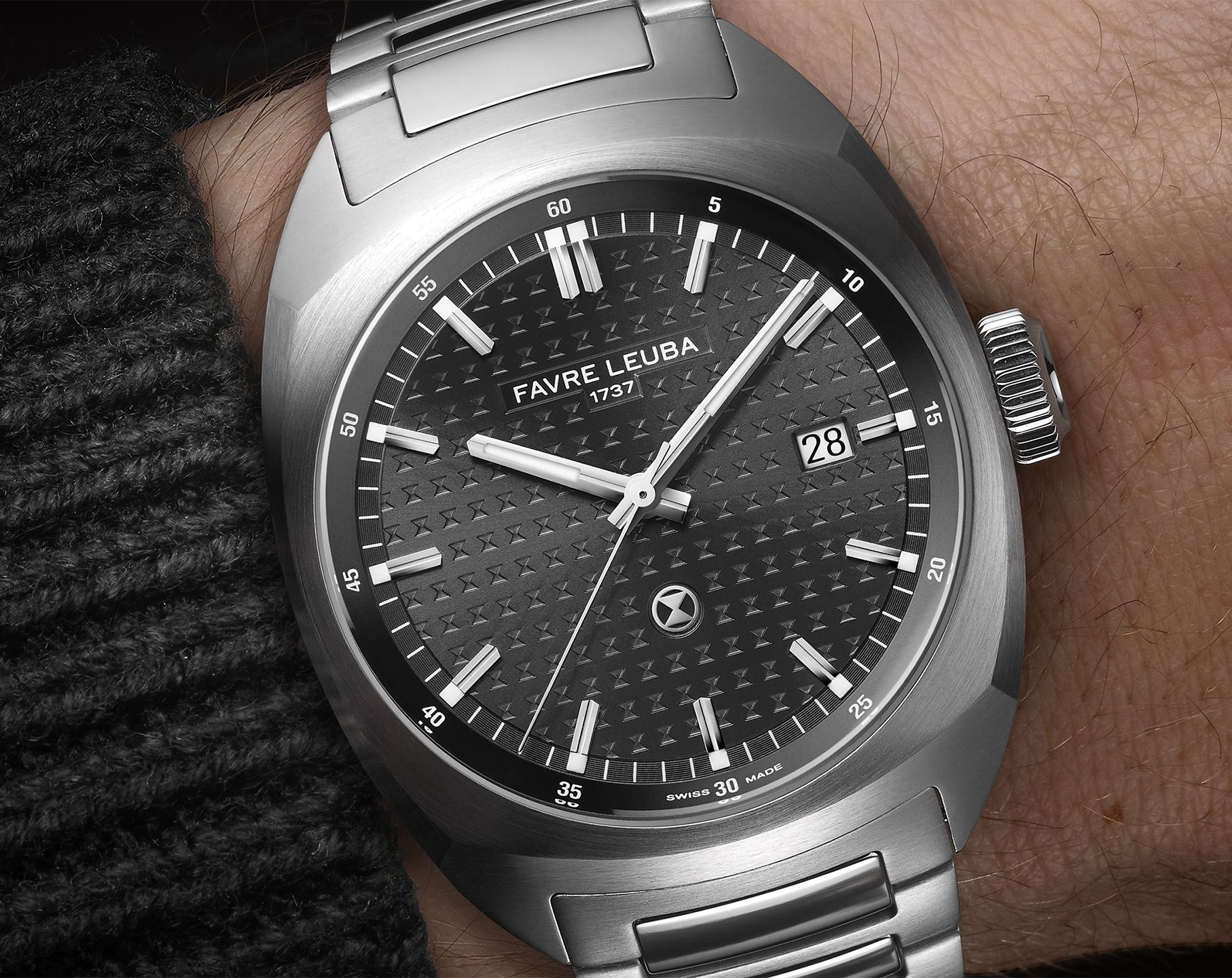 Favre Leuba Chief Chief Date Black Dial 40 mm Automatic Watch For Men - 2