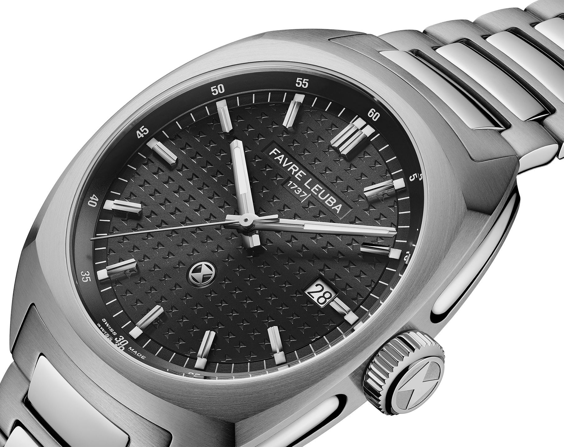 Favre Leuba Chief Chief Date Black Dial 40 mm Automatic Watch For Men - 6