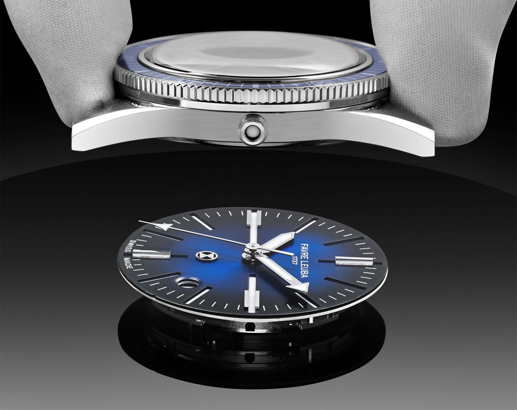 Favre Leuba Deep Blue Deep Blue Renaissance Blue Dial 40 mm Automatic Watch For Men - 2