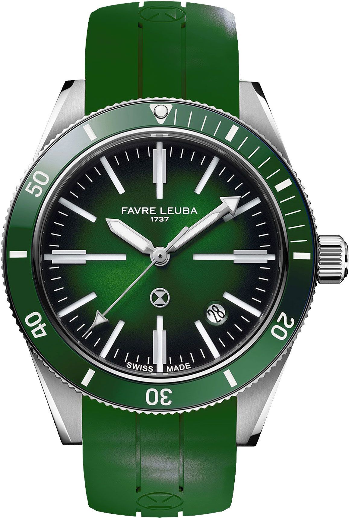 Favre Leuba Deep Blue Deep Blue Renaissance Green Dial 40 mm Automatic Watch For Men - 1