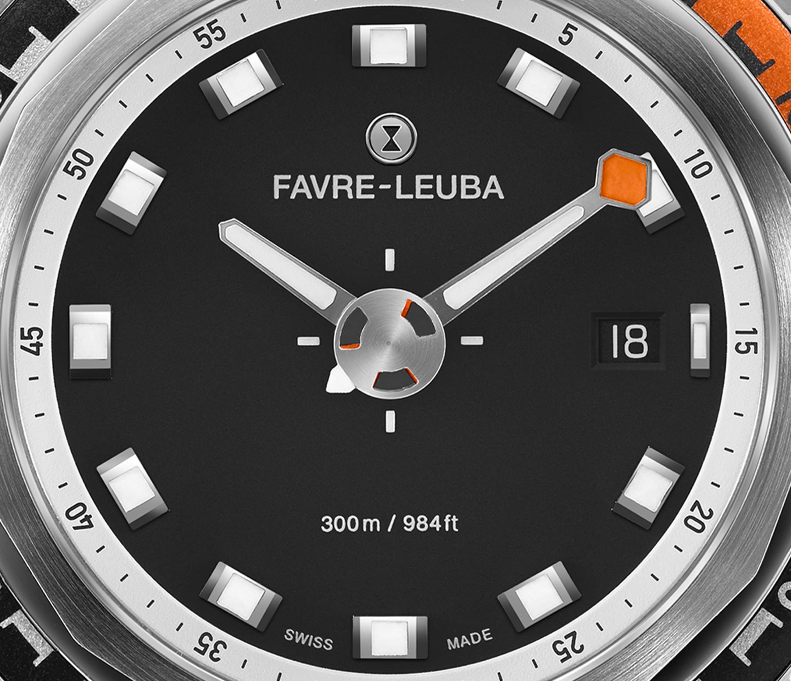 Favre Leuba Raider Deep Blue  Black Dial 44 mm Automatic Watch For Men - 10