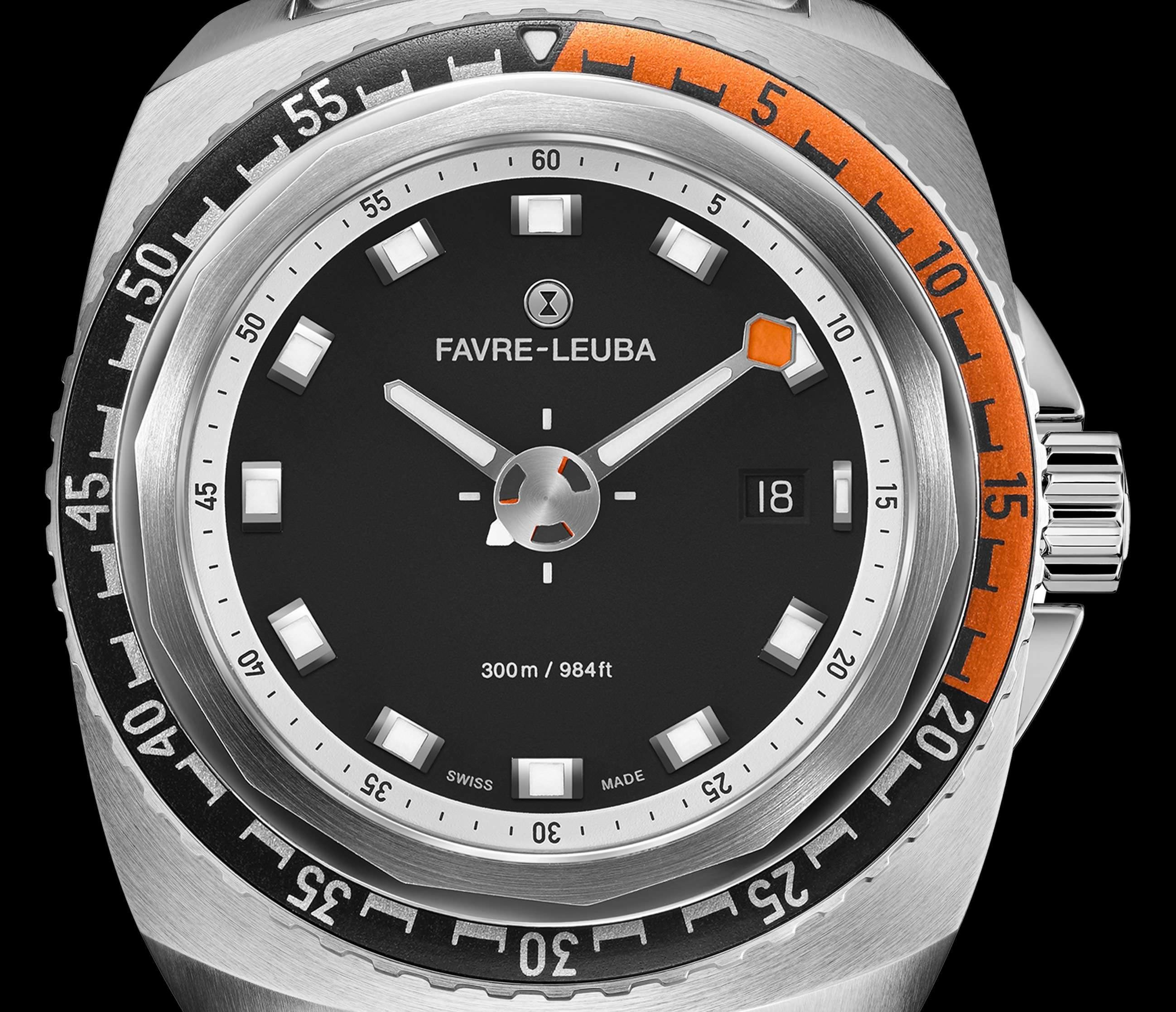 Favre Leuba Raider Deep Blue  Black Dial 44 mm Automatic Watch For Men - 11