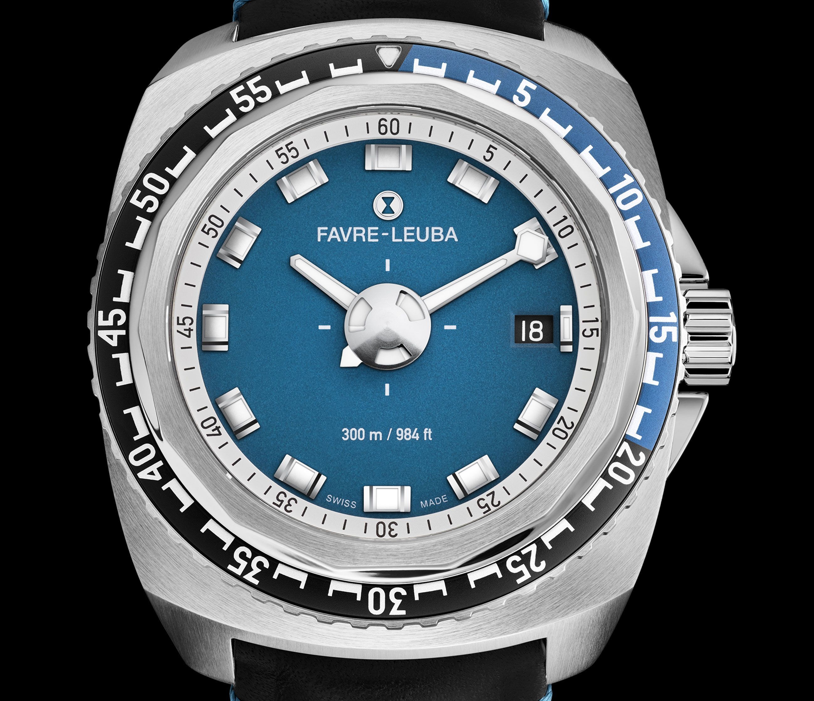 Favre Leuba Raider Deep Blue  Blue Dial 44 mm Automatic Watch For Men - 6