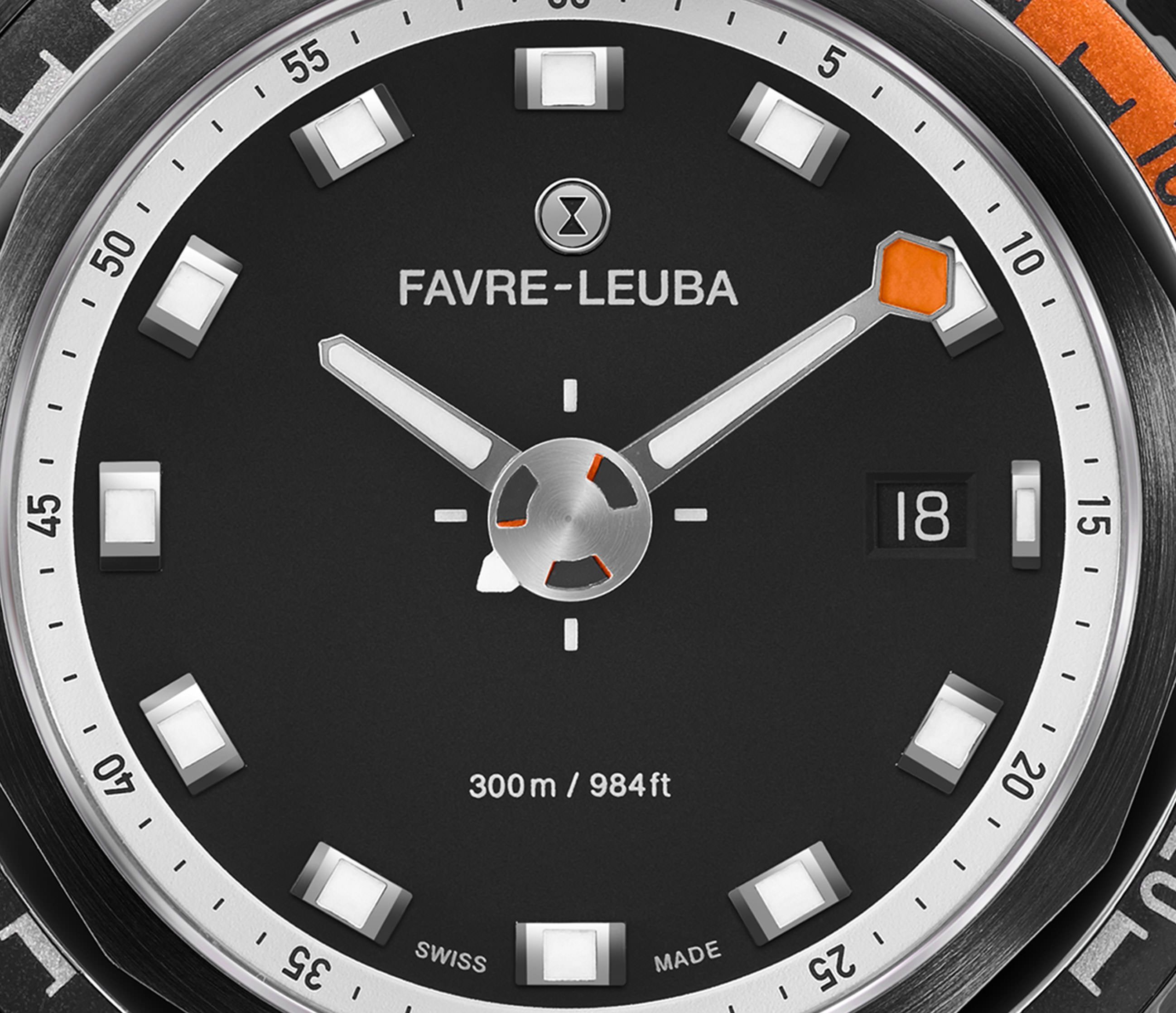 Favre Leuba Raider Deep Blue  Black Dial 44 mm Automatic Watch For Men - 5