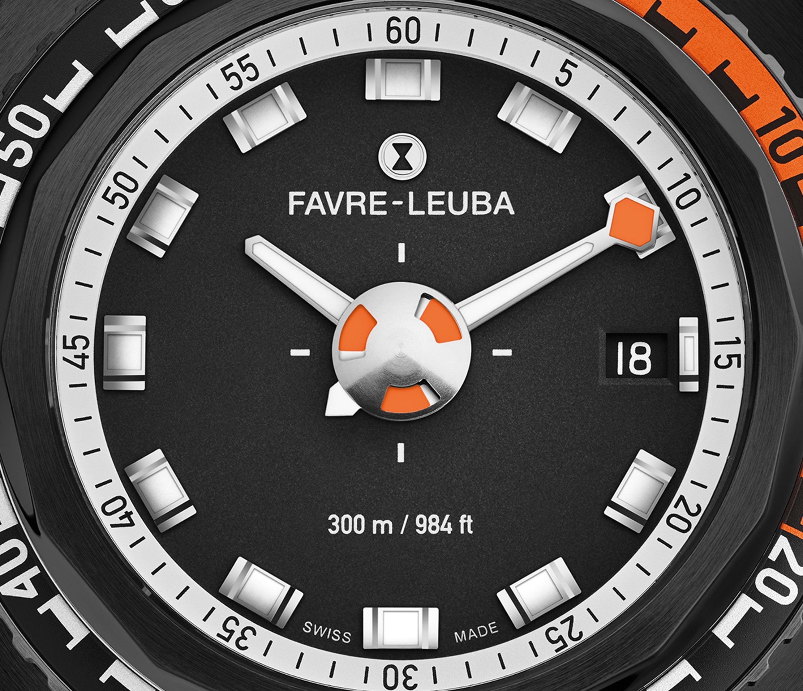Favre Leuba Raider Deep Blue  Black Dial 44 mm Automatic Watch For Men - 8