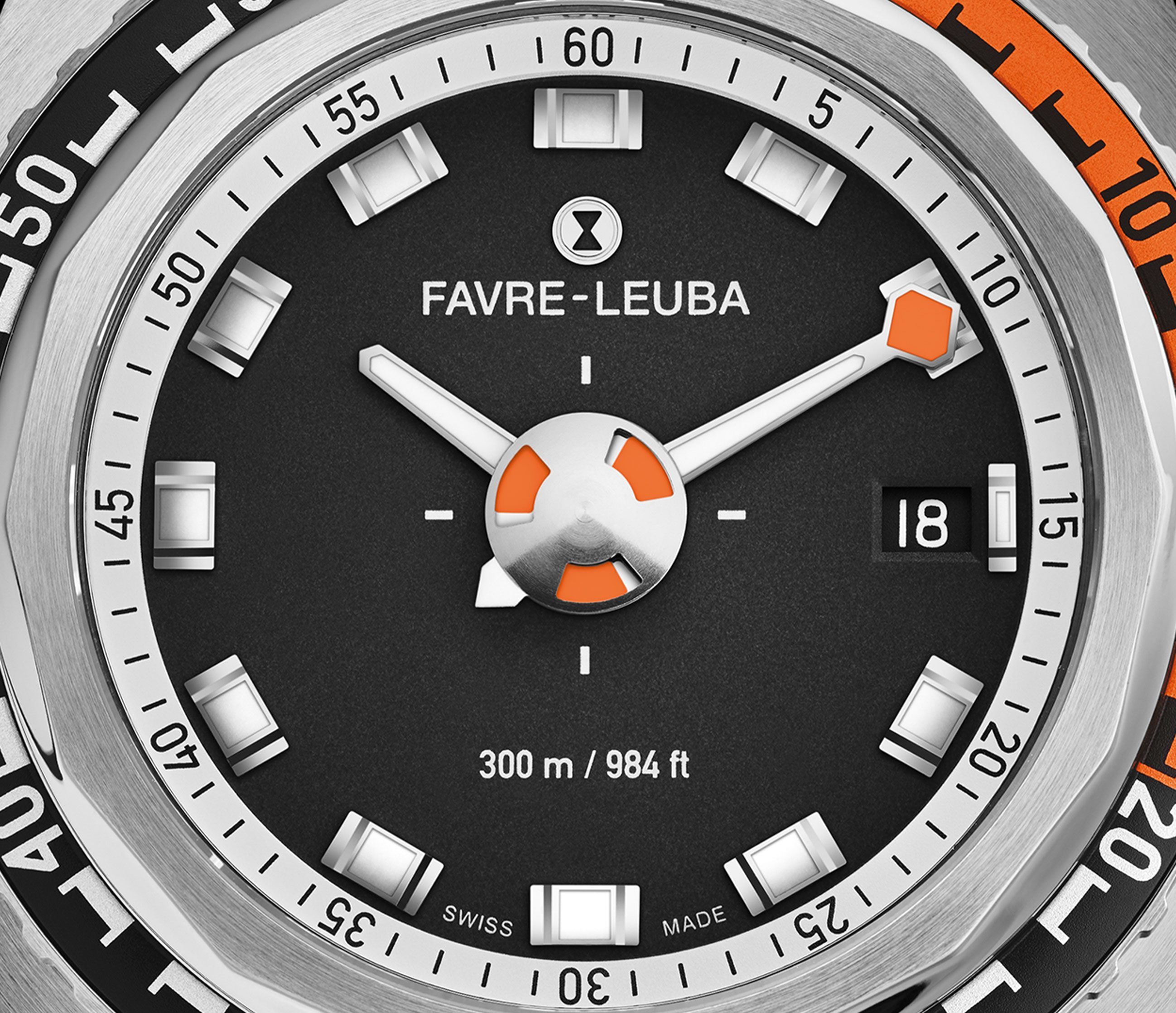 Favre Leuba Raider Deep Blue  Black Dial 44 mm Automatic Watch For Men - 5