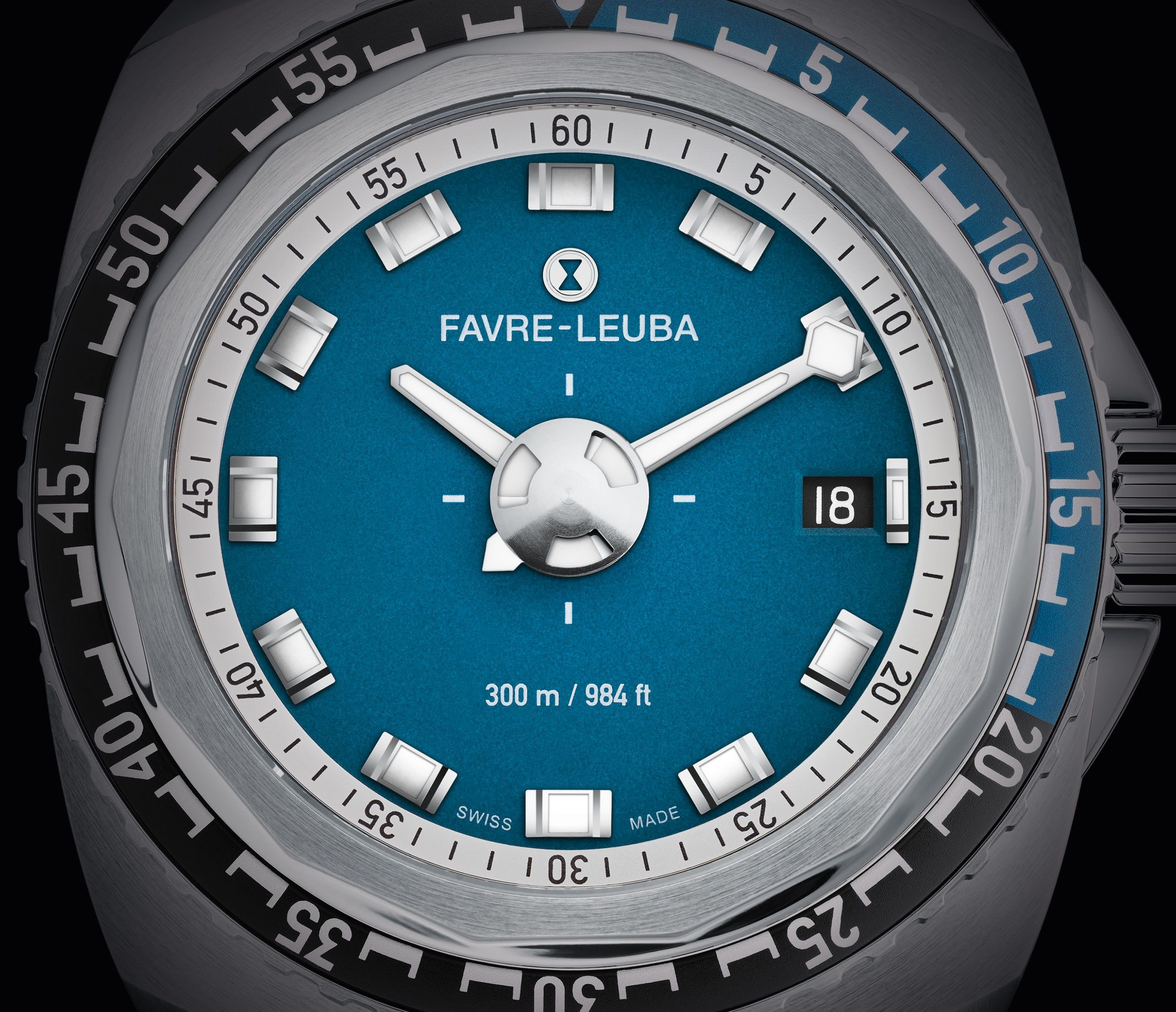 Favre Leuba Raider Deep Blue  Blue Dial 41 mm Automatic Watch For Men - 5