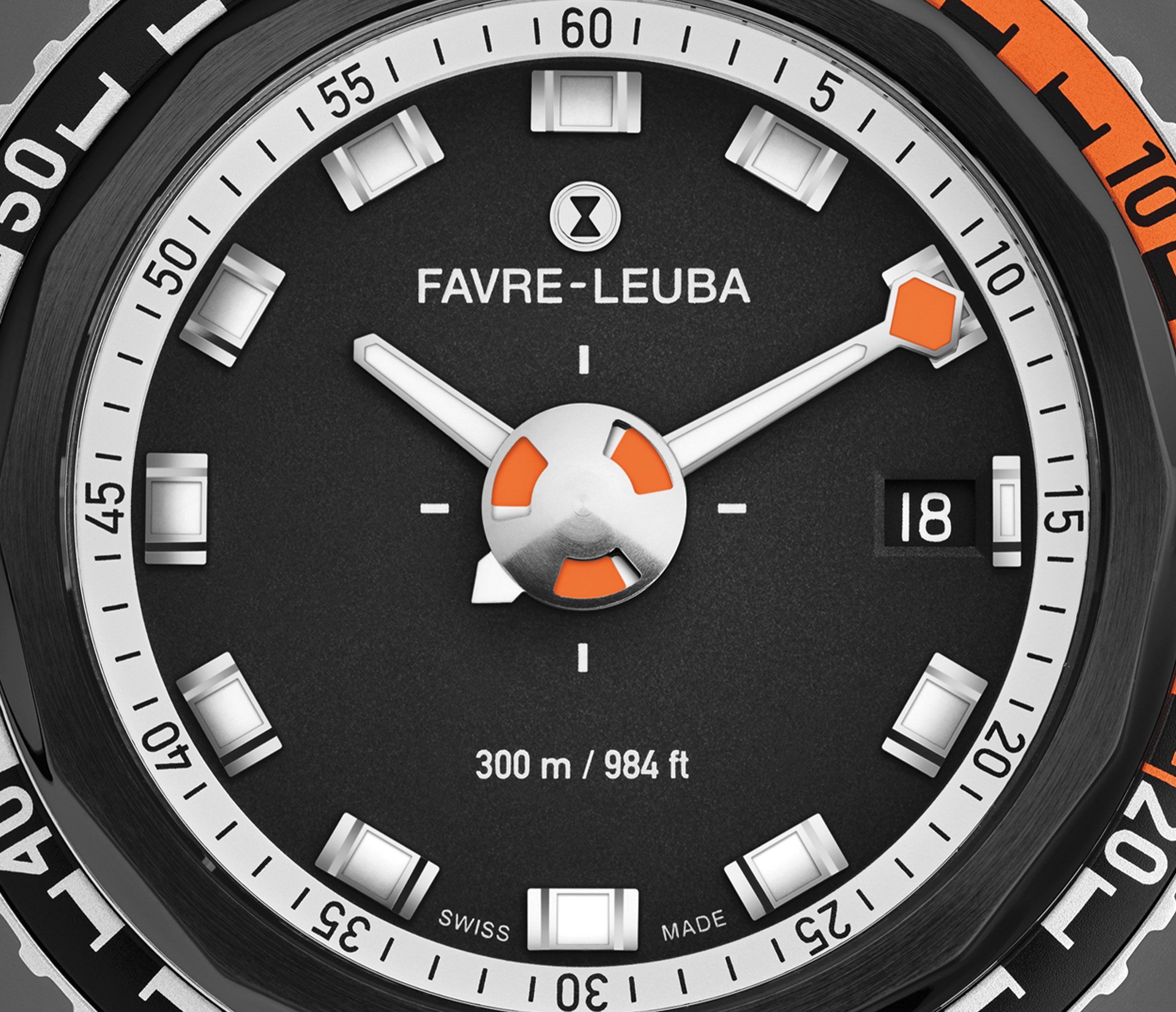 Favre Leuba Raider Deep Blue  Black Dial 41 mm Automatic Watch For Men - 5