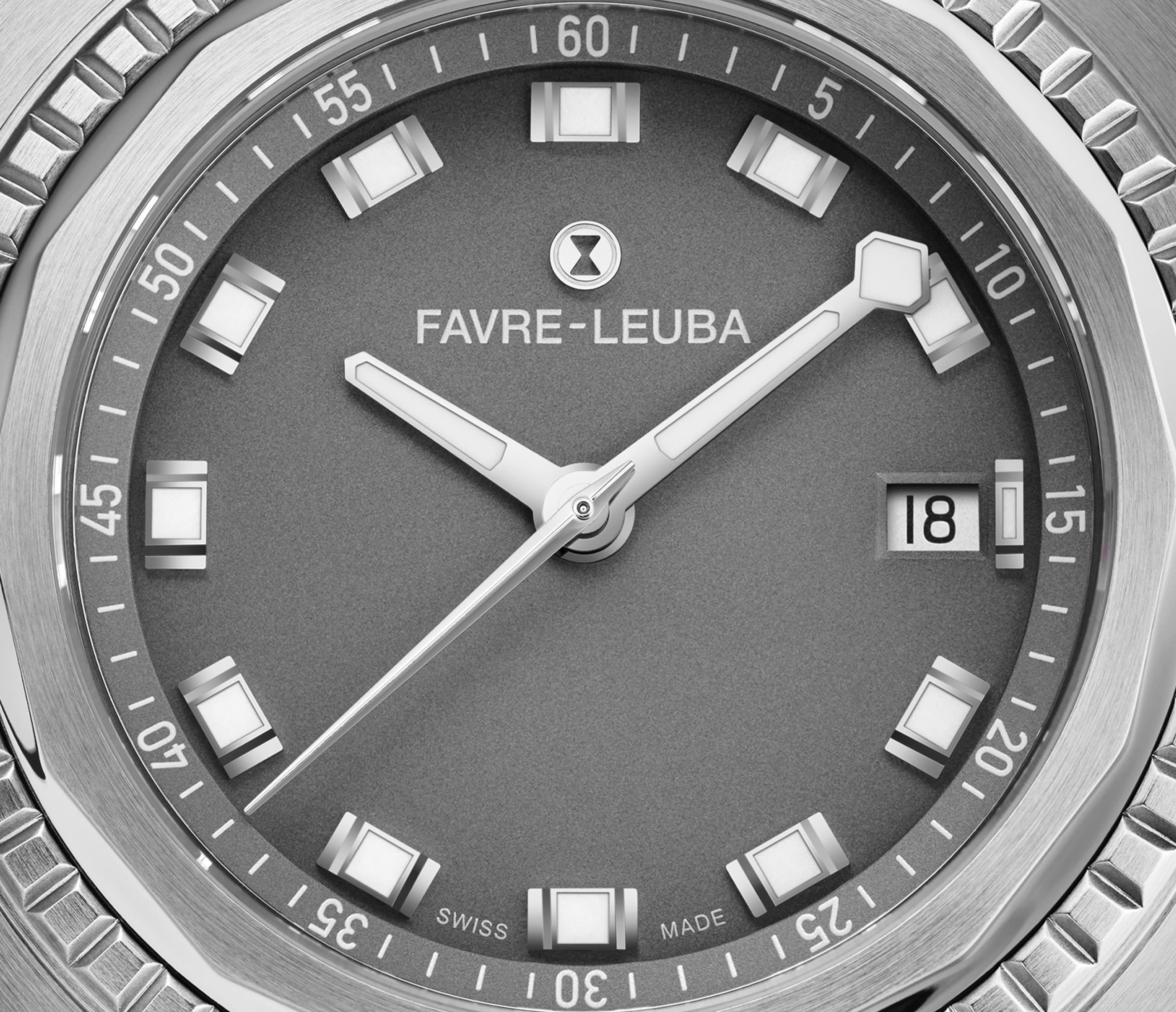 Favre Leuba Raider Sea King  Grey Dial 41 mm Automatic Watch For Men - 9