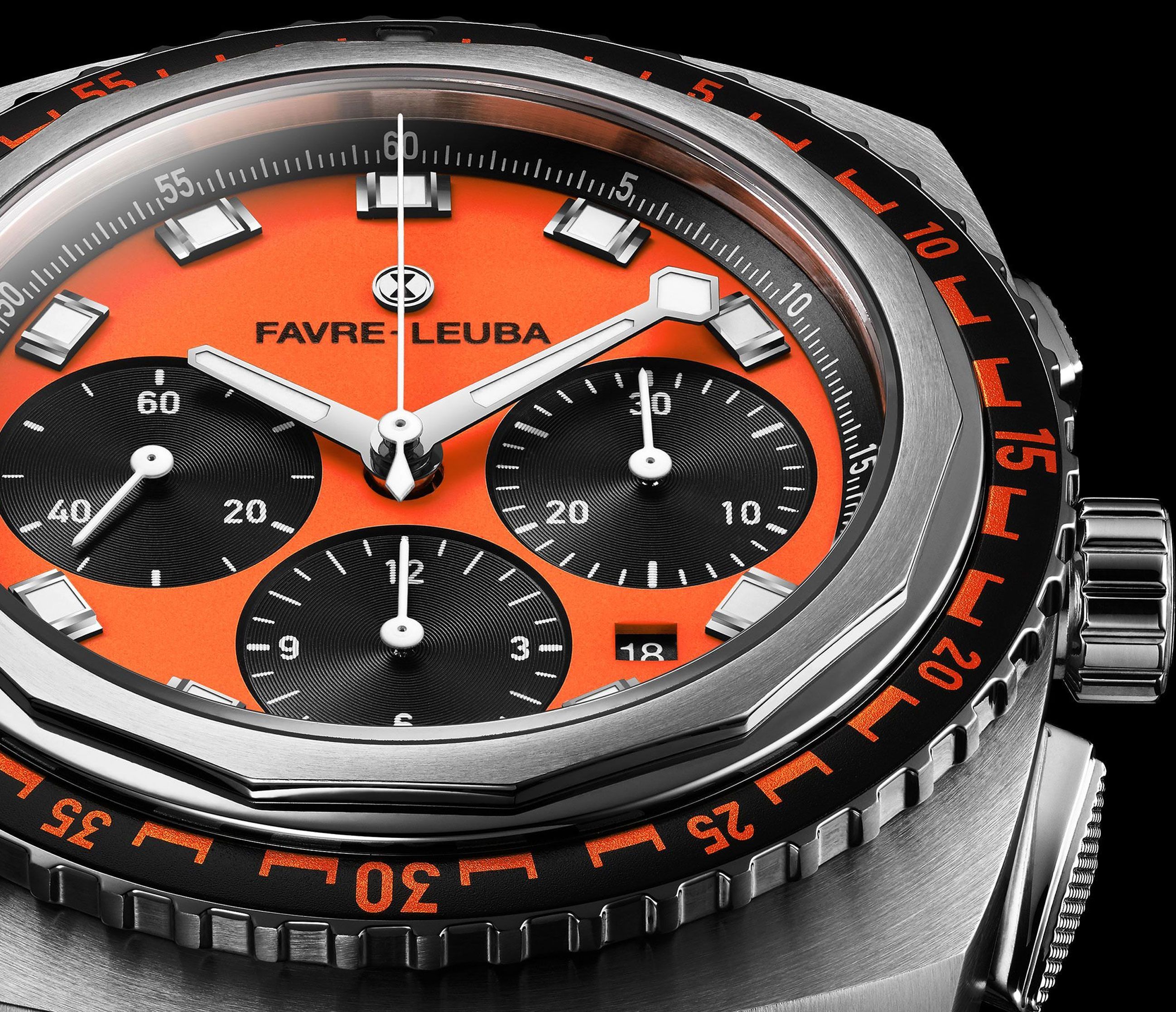 Favre Leuba Raider Sea Sky  Orange Dial 44 mm Automatic Watch For Men - 5