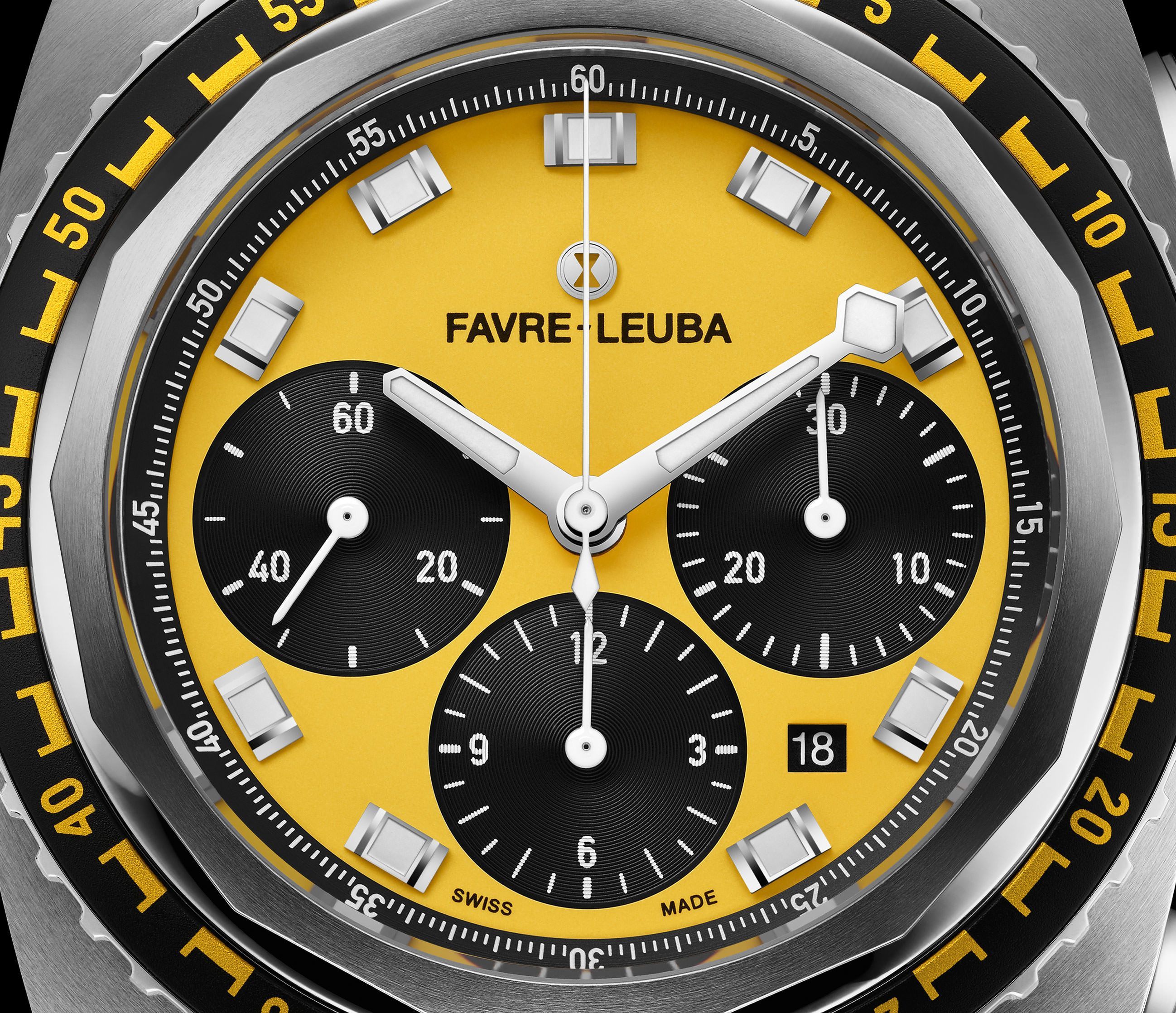 Favre Leuba Raider Sea Sky  Yellow Dial 44 mm Automatic Watch For Men - 8