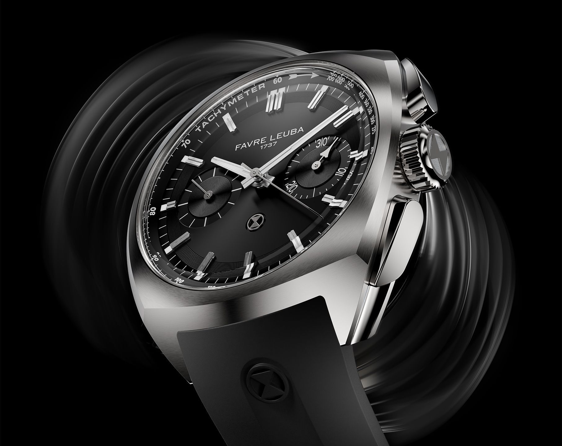 Favre Leuba Chief Chief Chronograph Black Dial 41 mm Automatic Watch For Men - 2