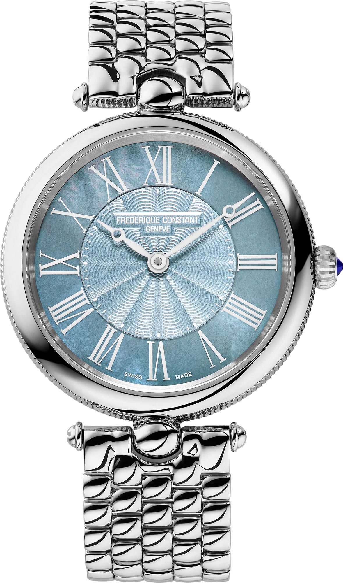 Frederique Constant Classics Classics Art Déco Round Blue Dial 30 mm Quartz Watch For Women - 1