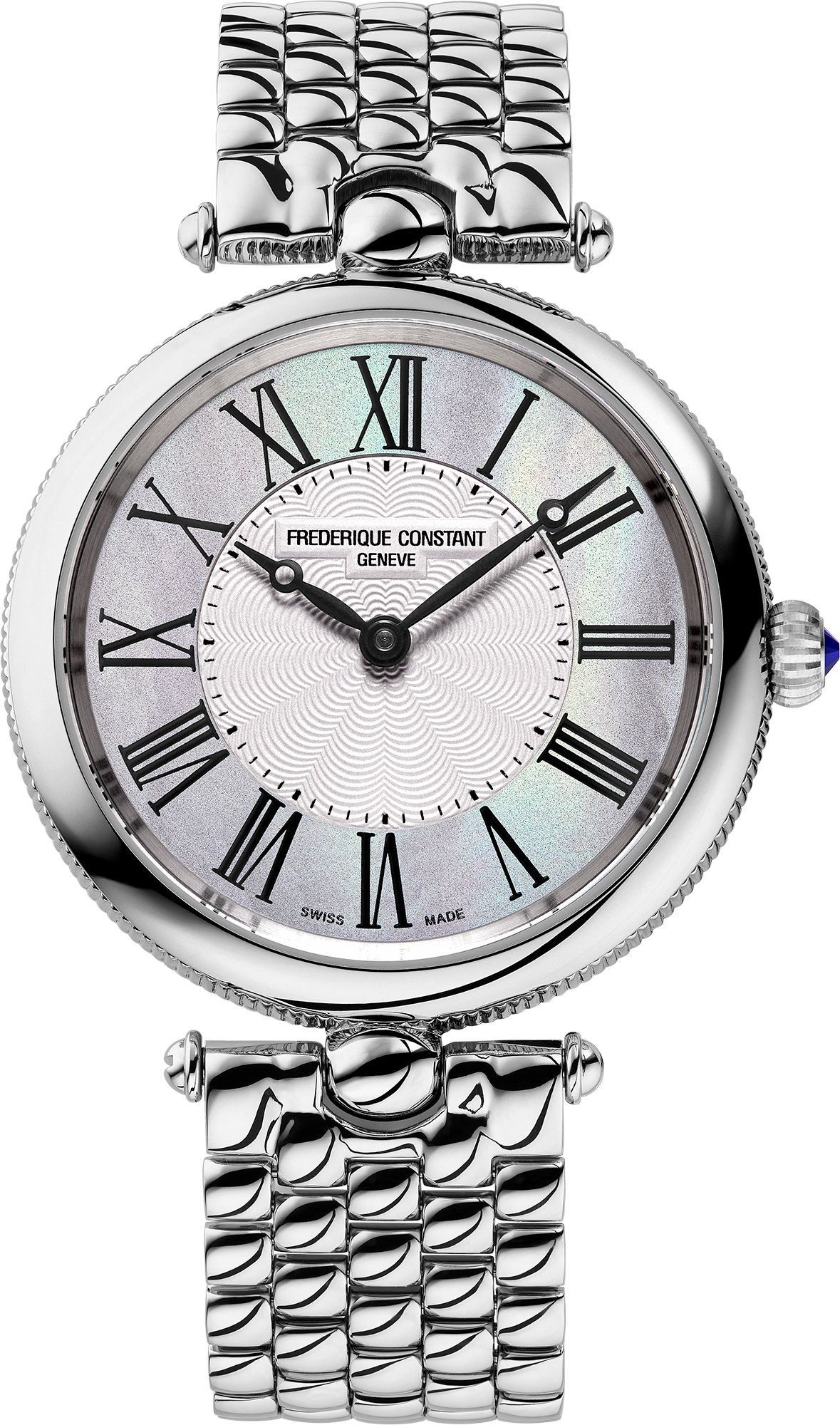 Frederique Constant Classics Classics Art Déco Round White MOP Dial 30 mm Quartz Watch For Women - 1