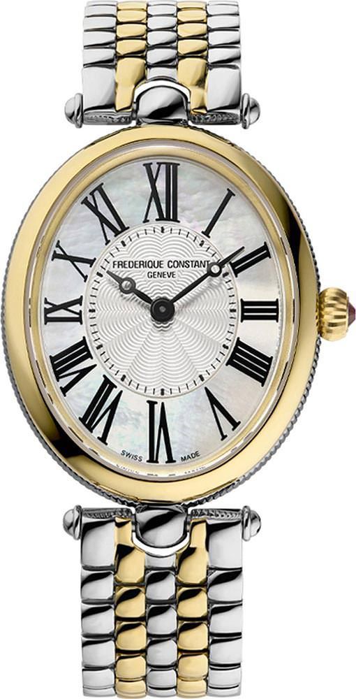 Frederique Constant Classics Classics Art Déco Oval Silver Dial 25 mm Quartz Watch For Women - 1