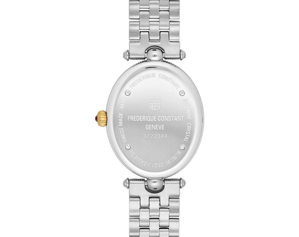 Frederique Constant Classics Classics Art Déco Oval Silver Dial 25 mm Quartz Watch For Women - 3