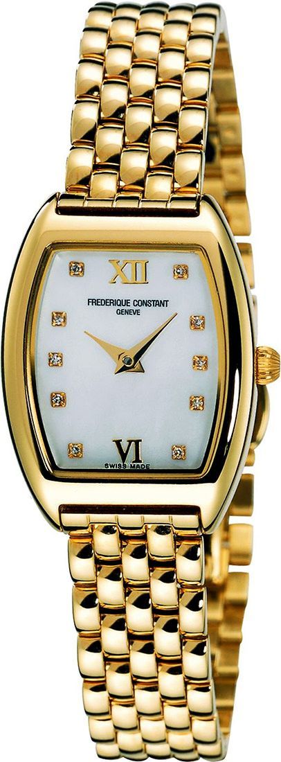 Frederique Constant Classics Art Deco White Dial 22 mm Quartz Watch For Women - 1