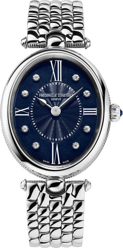 Frederique Constant Classics Classics Art Déco Oval Blue Dial 28 mm Quartz Watch For Women - 1