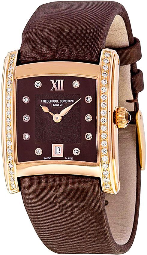 Frederique Constant Classics Delight 28 mm Watch in Brown Dial For Women - 1