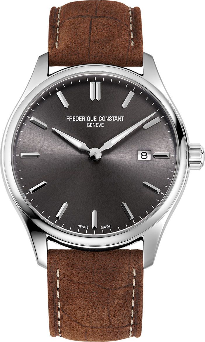 Frederique Constant Classics Classics Quartz Grey Dial 40 mm Quartz Watch For Men - 1