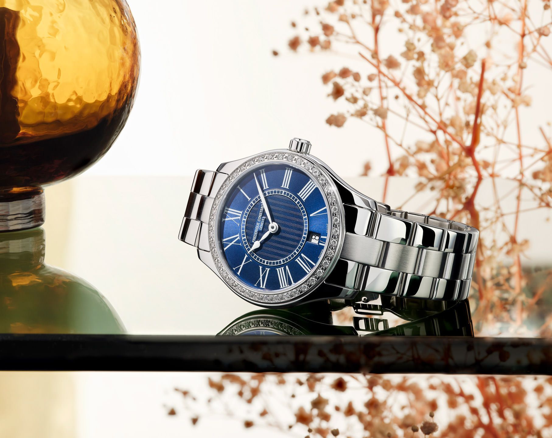 Frederique Constant Classics Classics Quartz Ladies Blue Dial 36 mm Quartz Watch For Women - 6