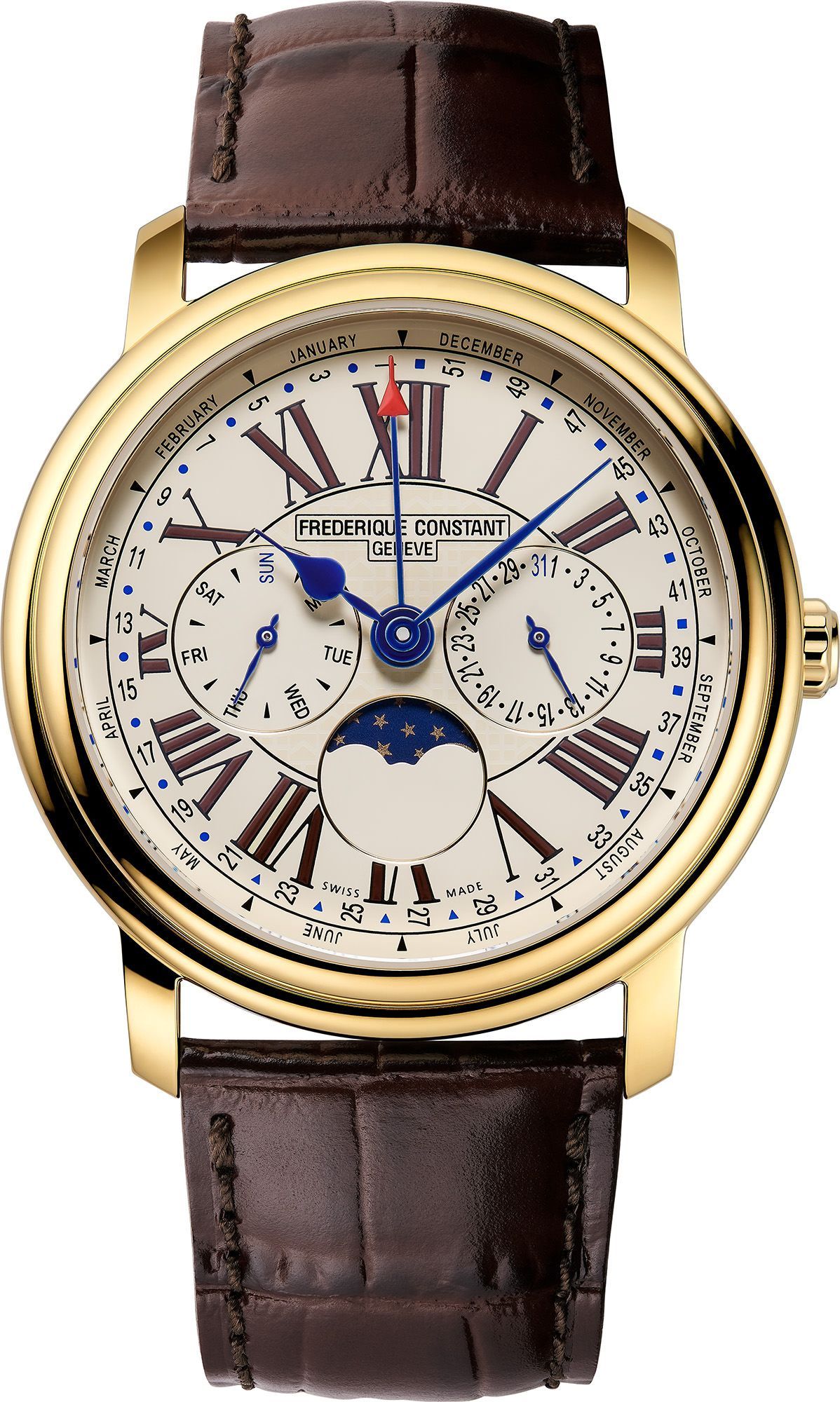 Frederique Constant Classics Classics Business Timer White Dial 40 mm Quartz Watch For Men - 1