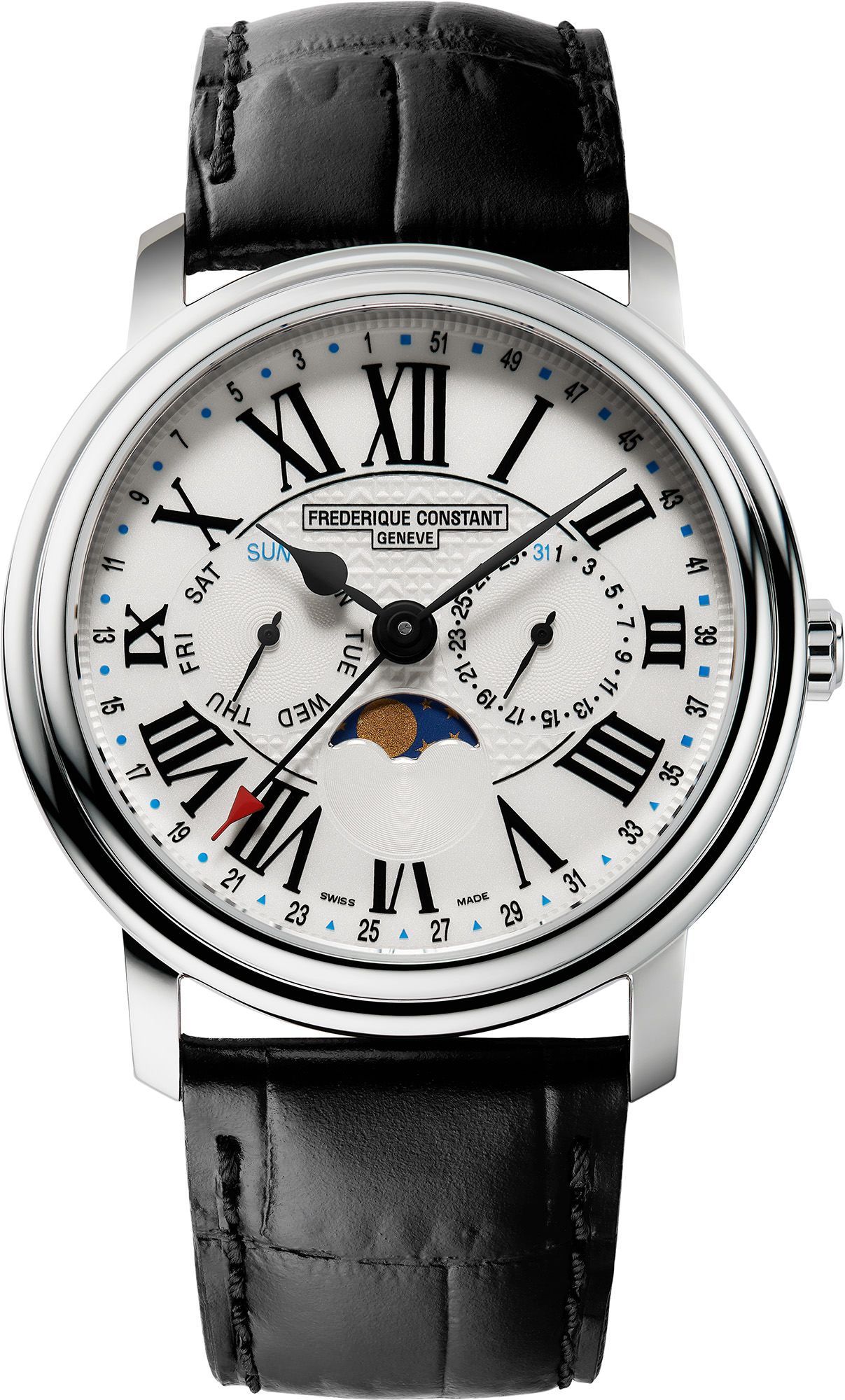 Frederique Constant Classics Classics Business Timer White Dial 40 mm Quartz Watch For Men - 1