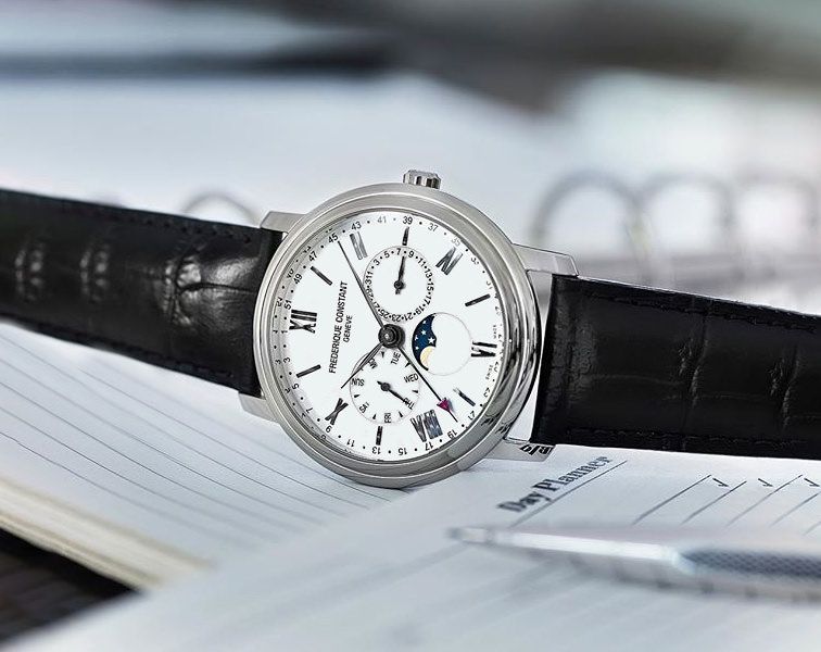 Frederique Constant Classics Classics Business Timer White Dial 40 mm Quartz Watch For Men - 6