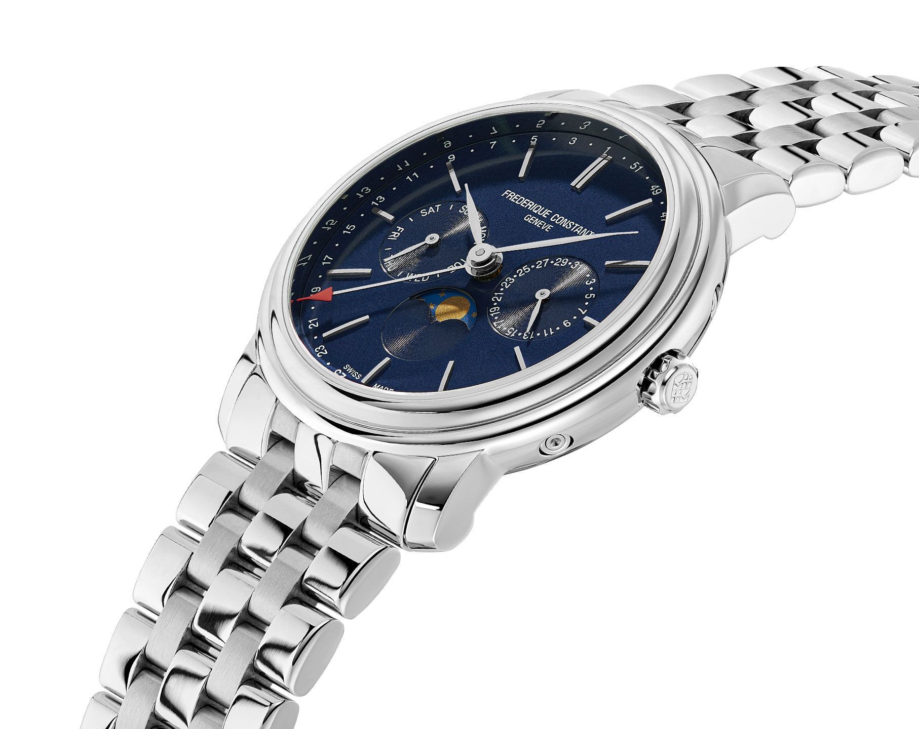 Frederique Constant Classics Classics Index Business Timer Blue Dial 40 mm Quartz Watch For Men - 2
