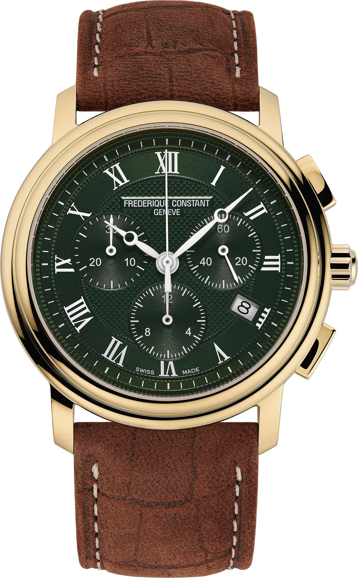 Frederique Constant Classics Classics Quartz Chronograph Green Dial 40 mm Quartz Watch For Men - 1