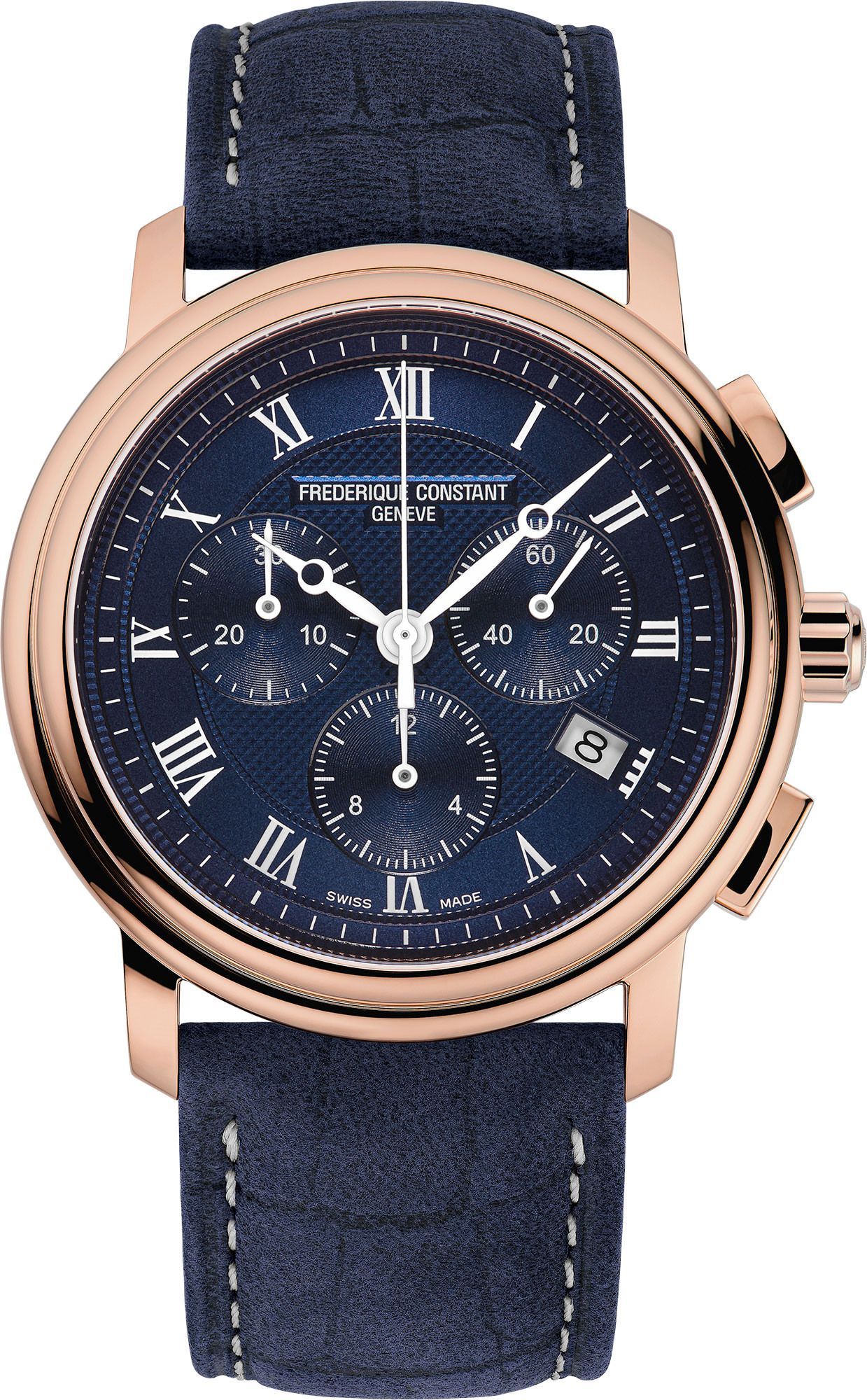 Frederique Constant Classics Classics Quartz Chronograph Blue Dial 40 mm Quartz Watch For Men - 1