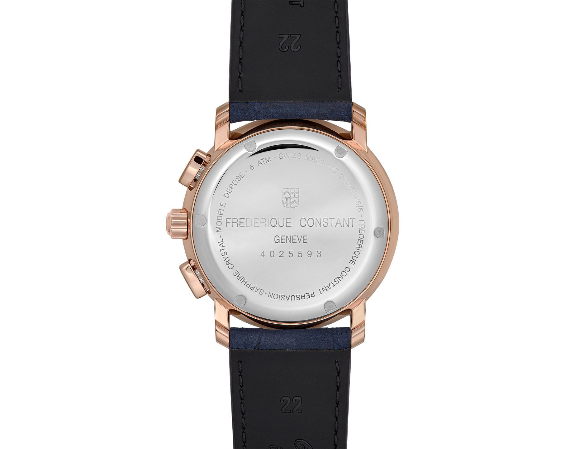 Frederique Constant Classics Quartz Chronograph 40 mm Watch in Blue Dial