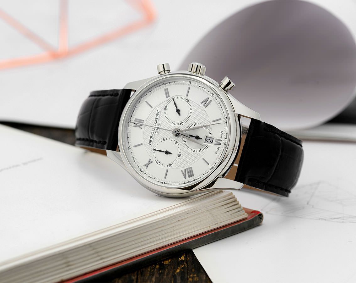 Frederique Constant Classics Classics Quartz Chronograph Silver Dial 40 mm Quartz Watch For Men - 4
