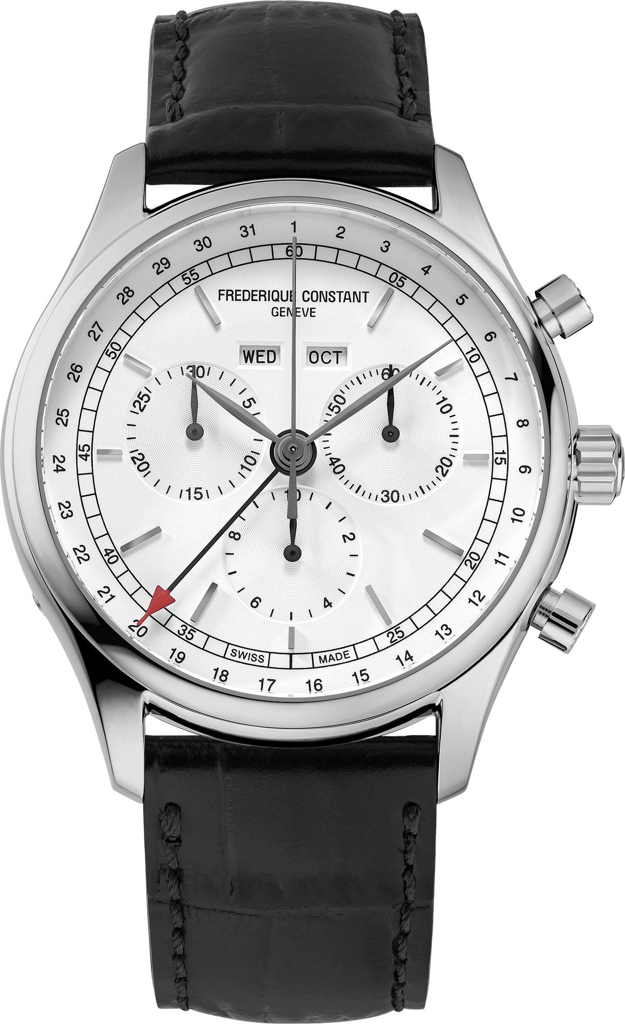 Frederique Constant Classics Classics Quartz Chronograph Triple Calendar Silver Dial 40 mm Quartz Watch For Men - 1