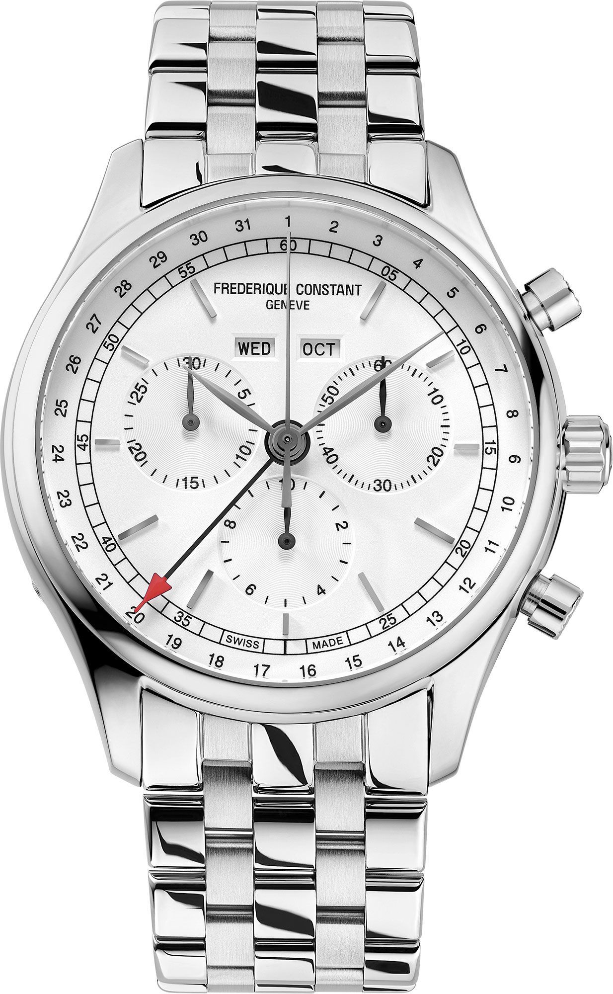 Frederique Constant Classics Classics Quartz Chronograph Triple Calendar Silver Dial 40 mm Quartz Watch For Men - 1