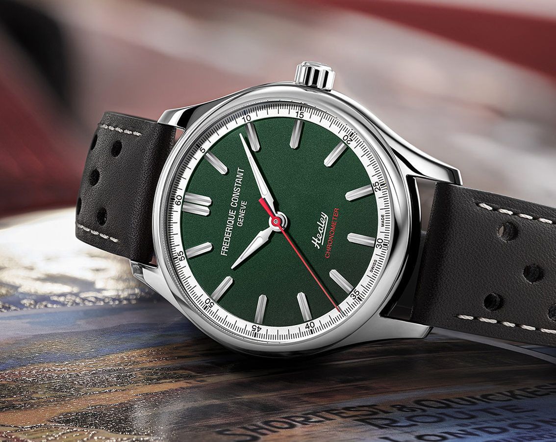 Frederique Constant Vintage Rally Healey Automatic COSC 40 mm Watch in Green Dial For Men - 4