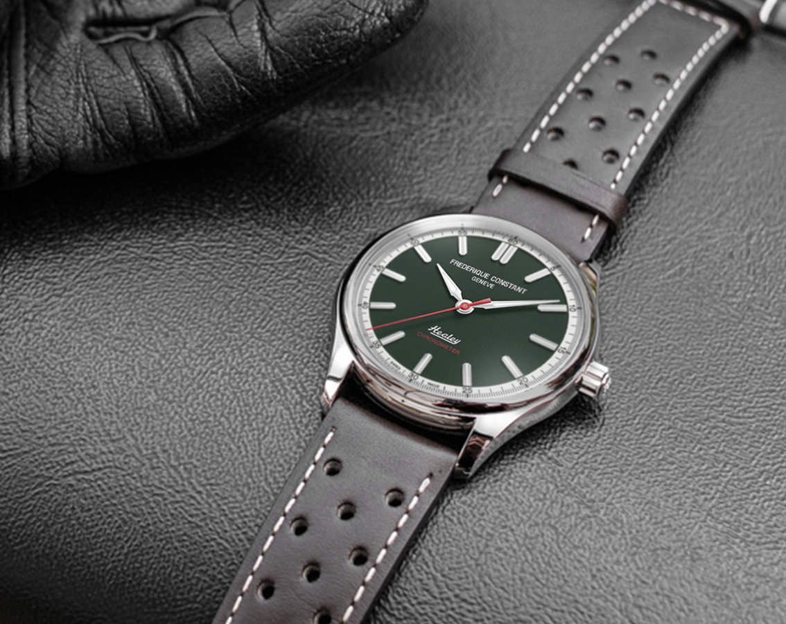 Frederique Constant Vintage Rally Healey Automatic COSC 40 mm Watch in Green Dial For Men - 5