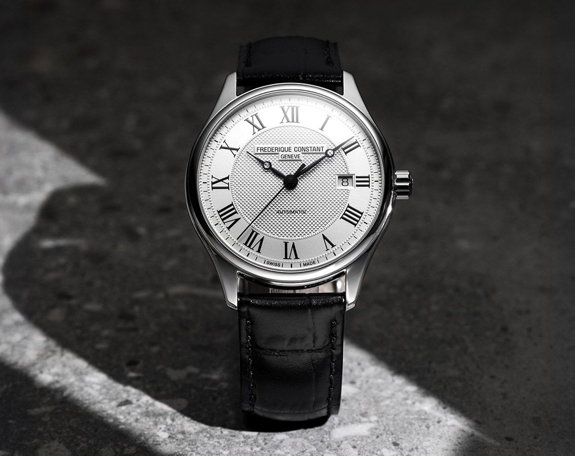Frederique Constant Orologio Automatico Uomo – Modello FC-303MC5B6, Cassa 40mm, Pelle Nera, Swiss Made, Data - 3