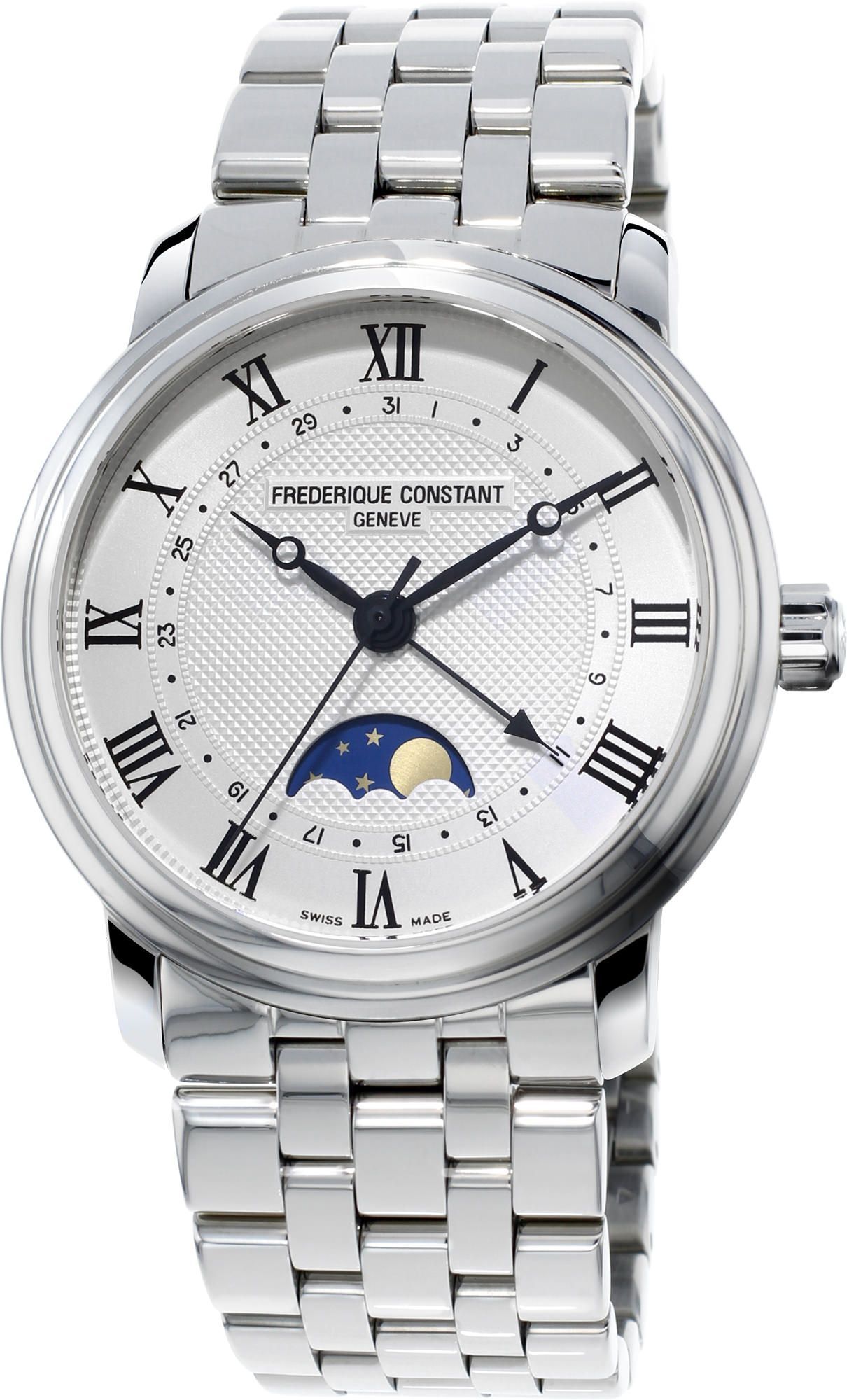 Frederique Constant Classics Moonphase Silver Dial 40 mm Automatic Watch For Men - 1