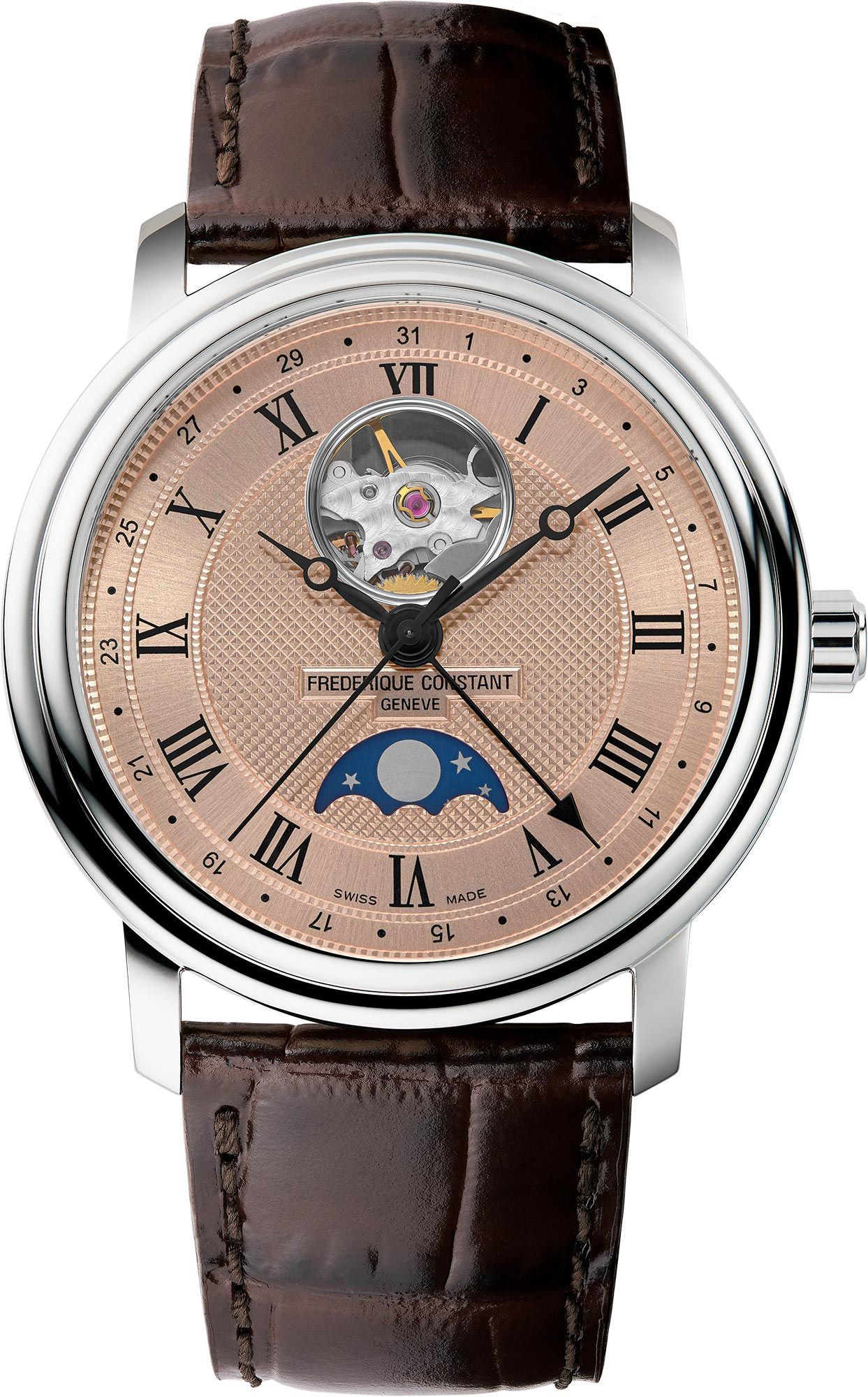 Frederique Constant Classics Classics Heart Beat Automatic Salmon Dial 40 mm Automatic Watch For Men - 1