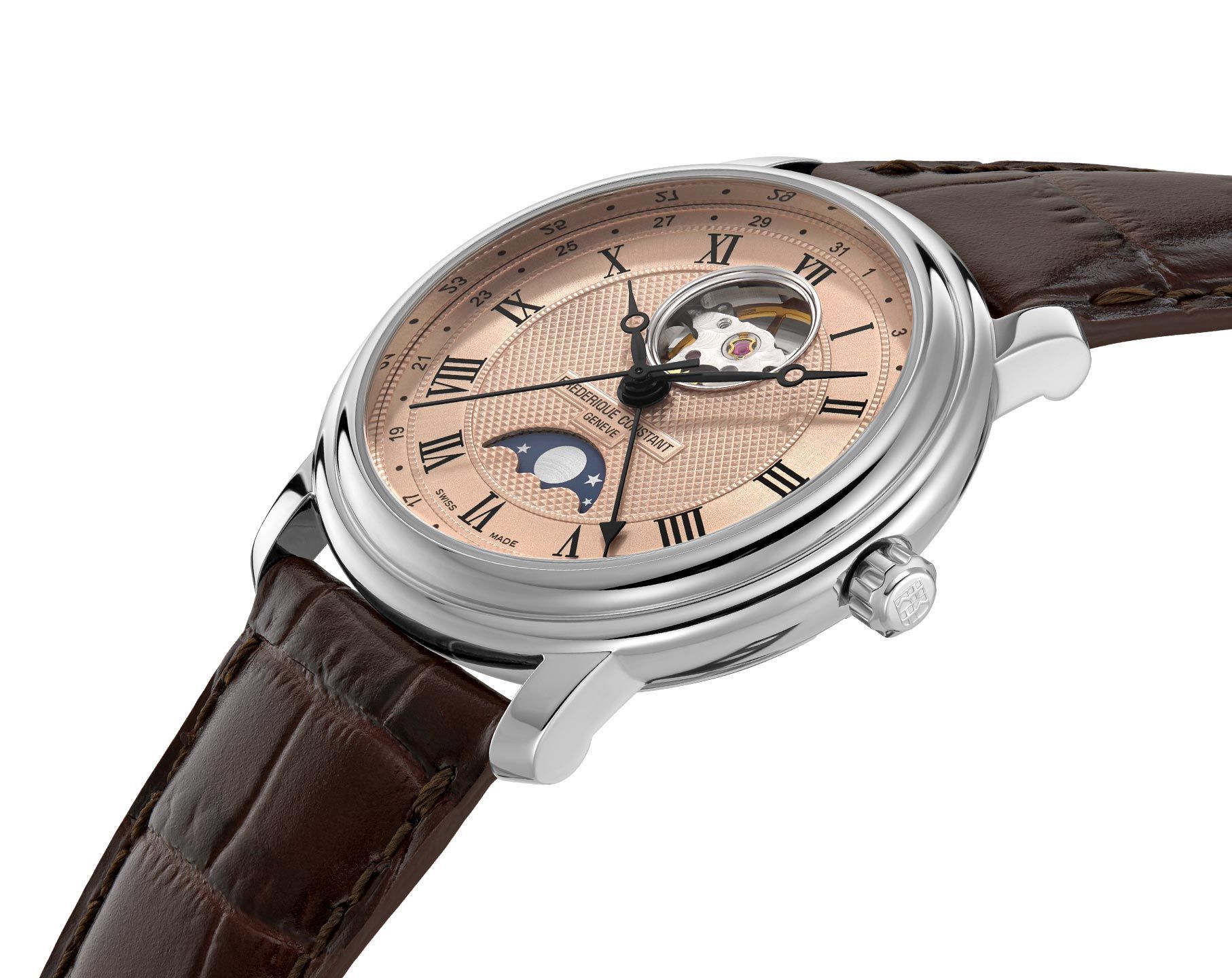 Frederique Constant Classics Classics Heart Beat Automatic Salmon Dial 40 mm Automatic Watch For Men - 5